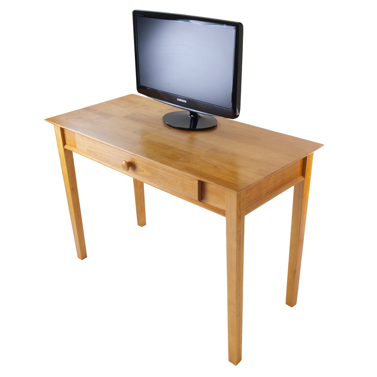 Studio Home Office Computer Desk, Honey Pine
