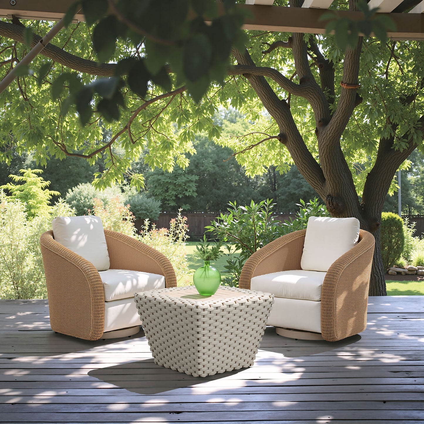 Solara Swivel Chair Ivory - 10