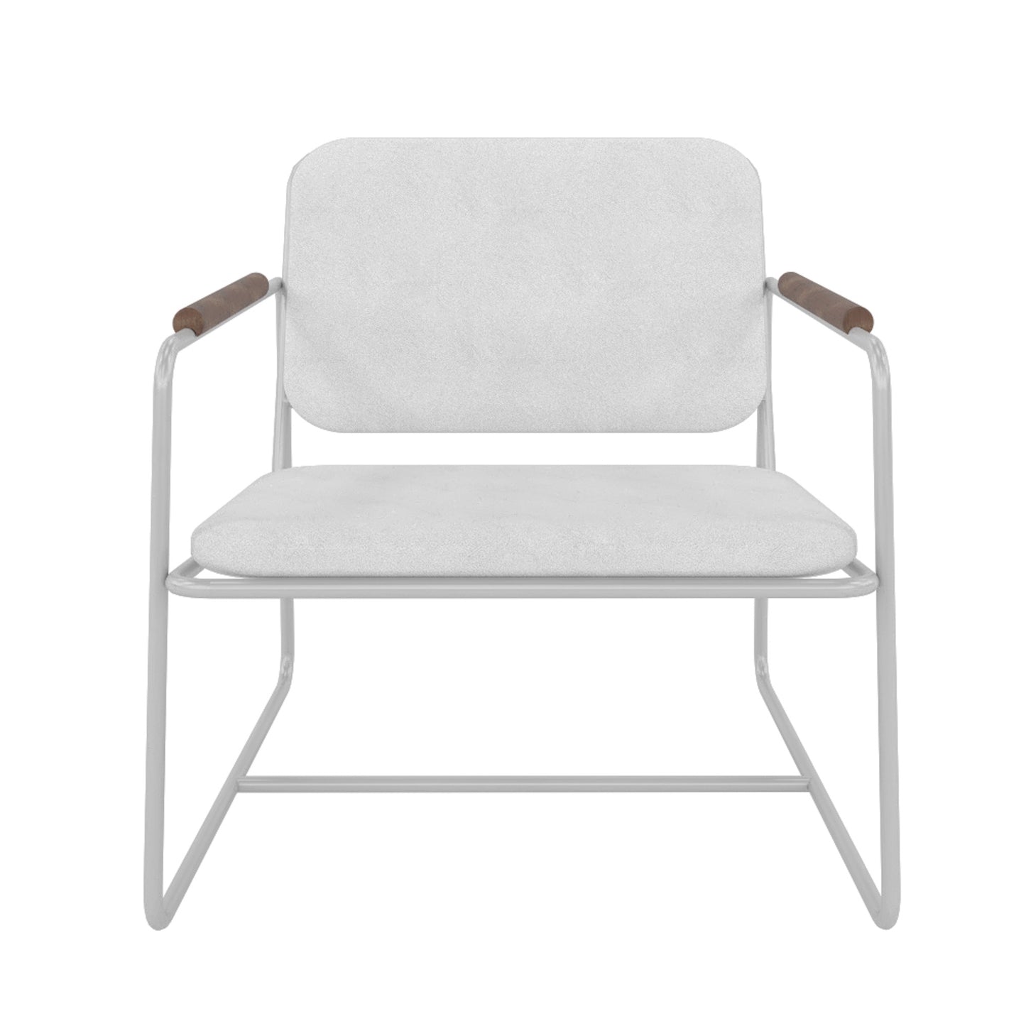 Manhattan Comfort Whythe PU Leather Low Accent Chair 2.0 in White AC-5PZ-208