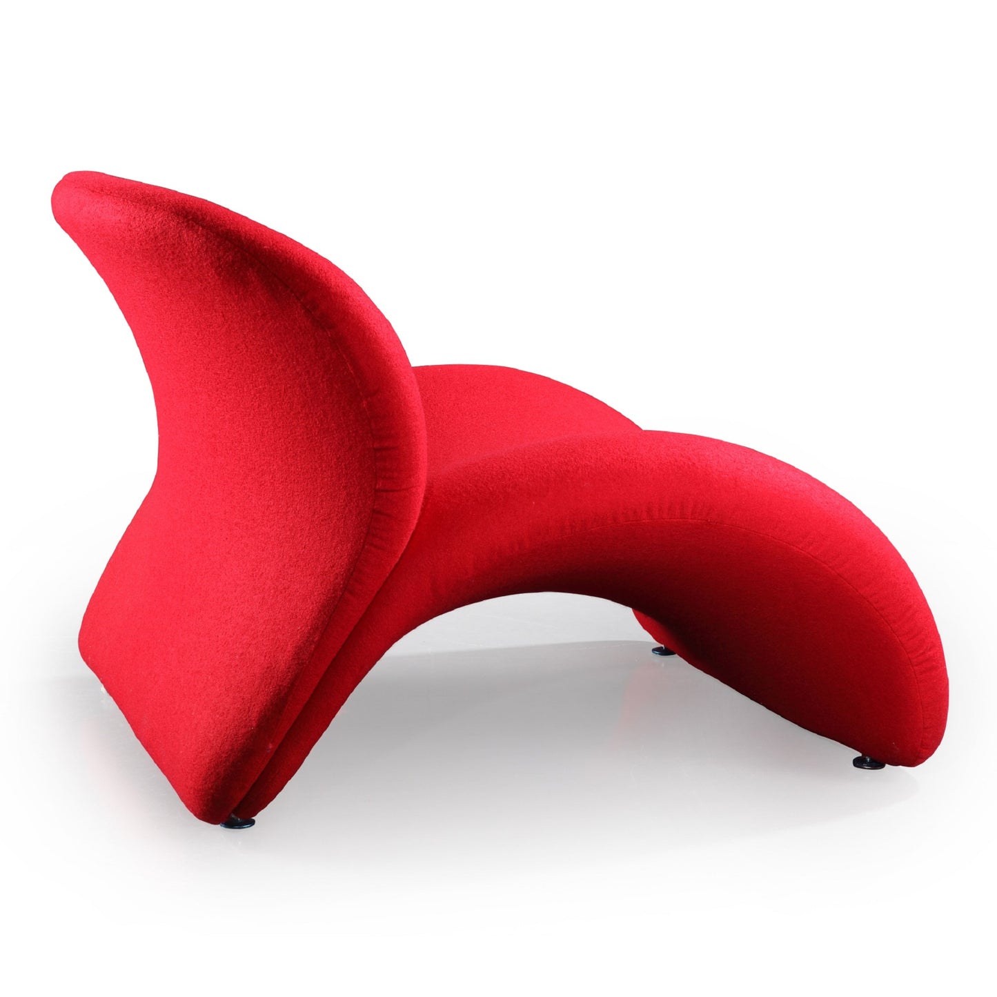 Rosebud Modern Wool Blend Accent Chair in Red AC013-RD