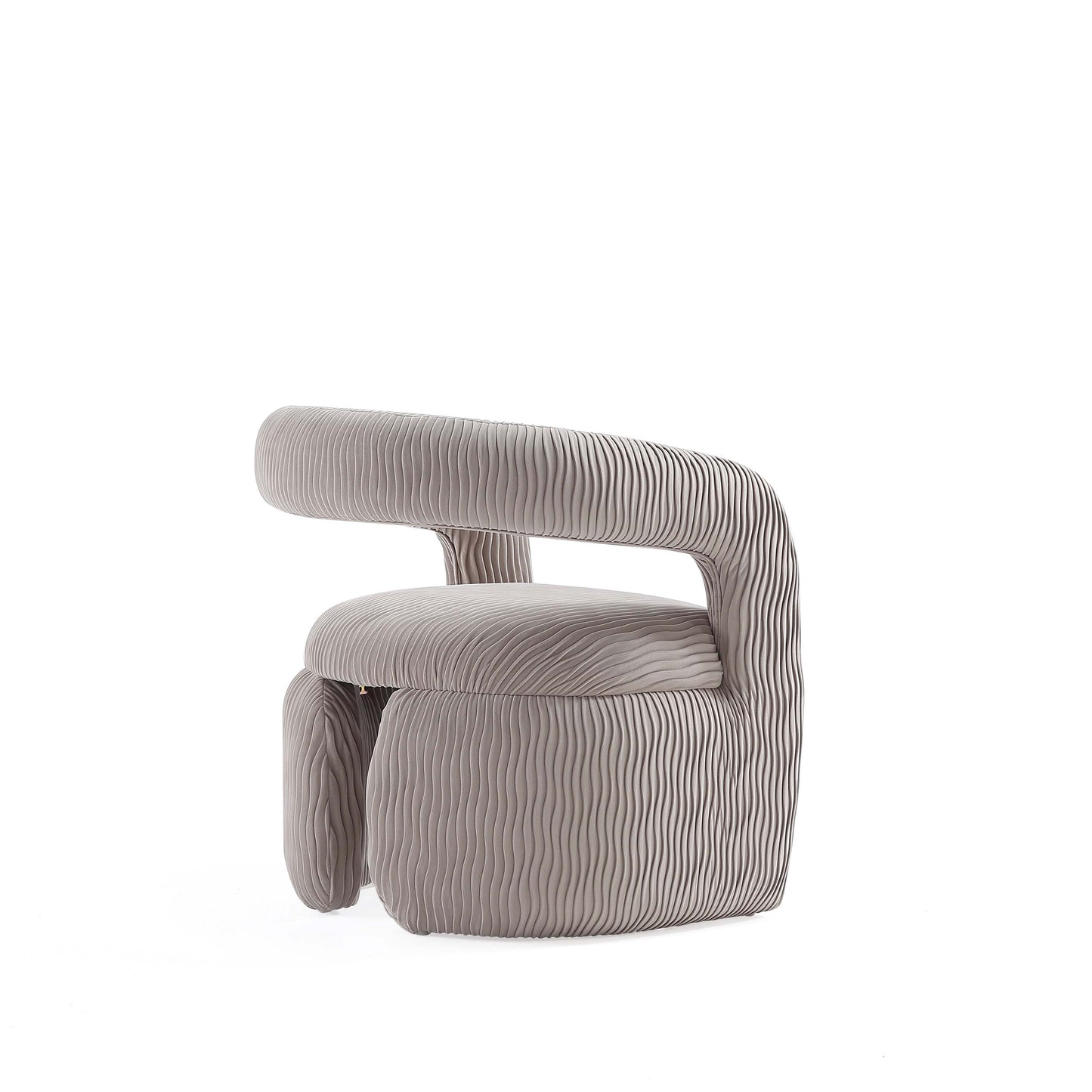 Corvette Mid-Century Modern Velvet Lounge Chair in Dove AC068-DO