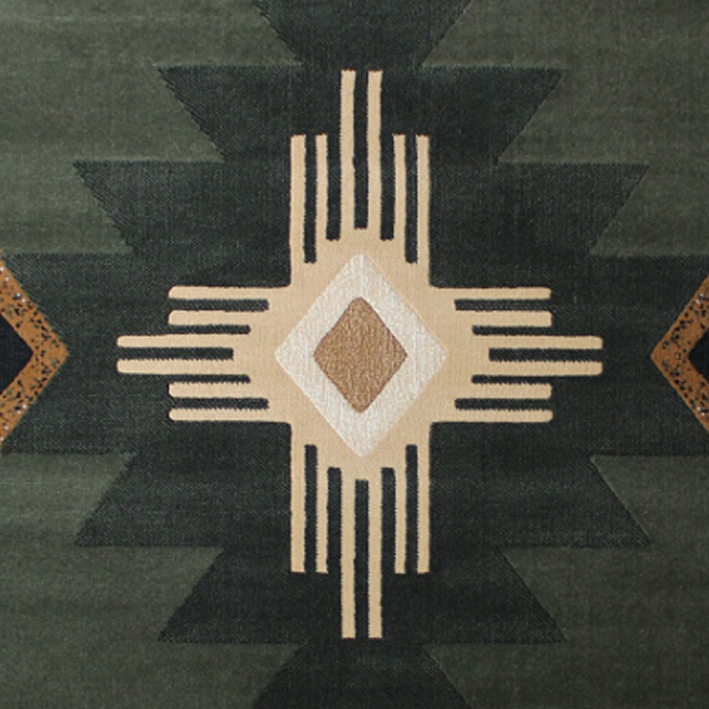 Mohave Collection 5' x 7' Sage Traditional Southwestern Style Area Rug - Olefin Fibers with Jute Backing Sage