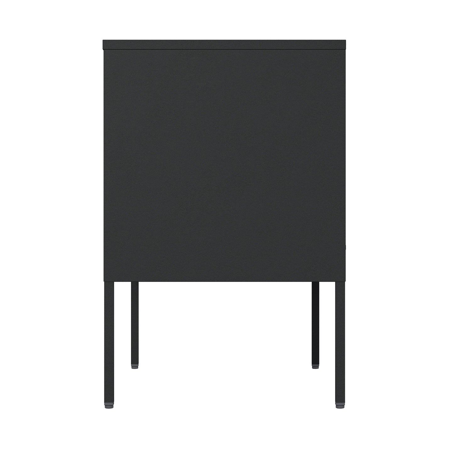 Ava Modern 24" Metal Accent Cabinet in Black AF005-BK