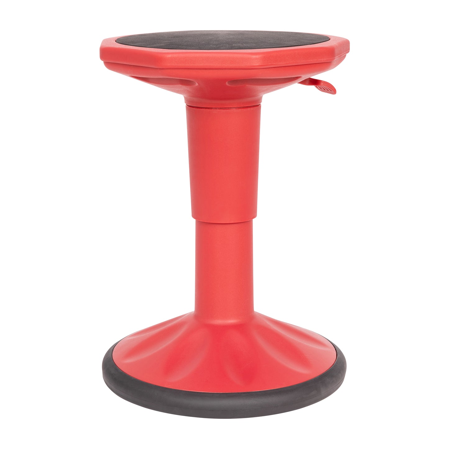 Carter Adjustable Height Kids Flexible Active Stool for Classroom and Home with Non-Skid Bottom in Red, 14" - 18" Seat Height Red