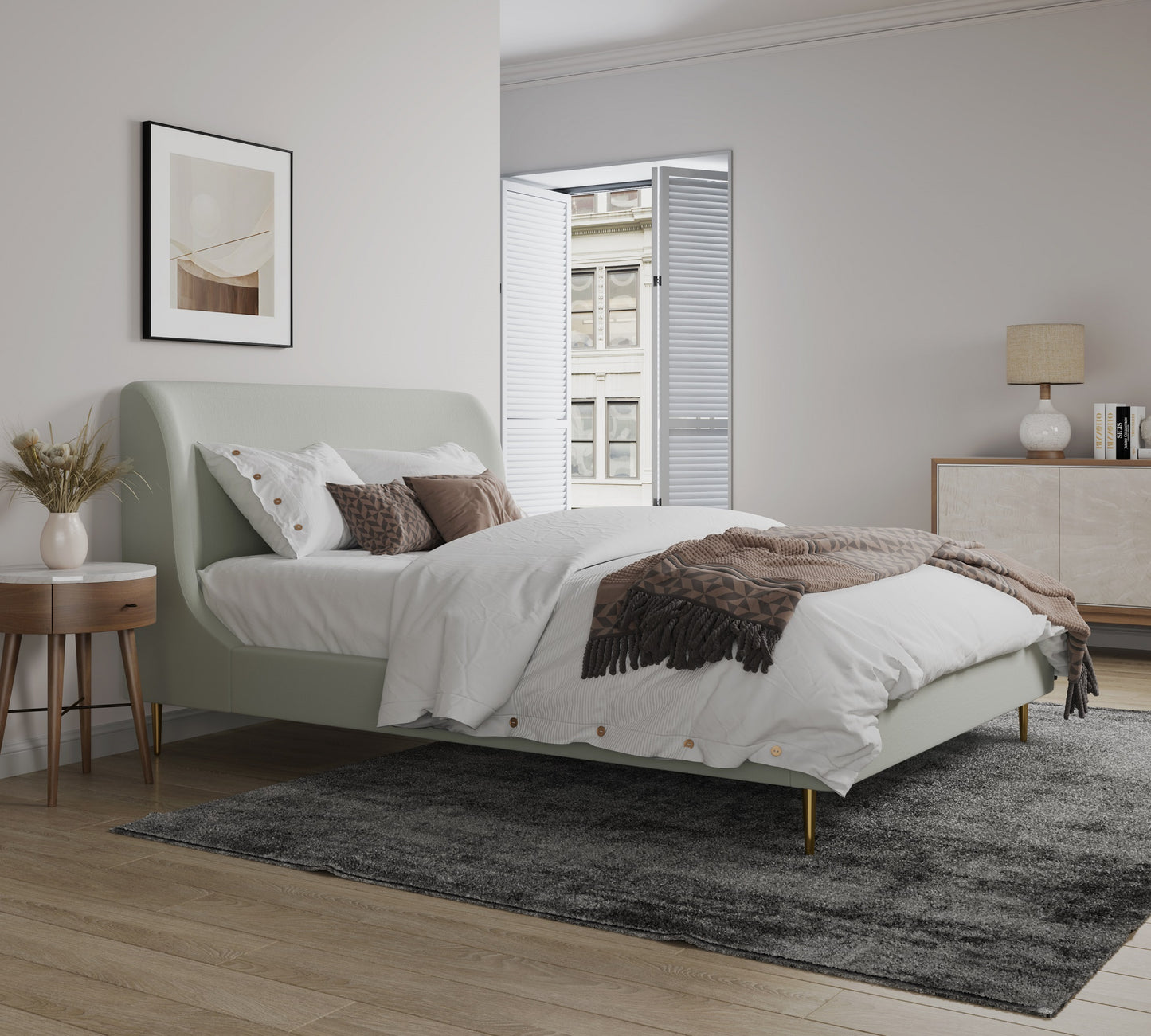 Manhattan Comfort Heather Full-Size and Queen Bed