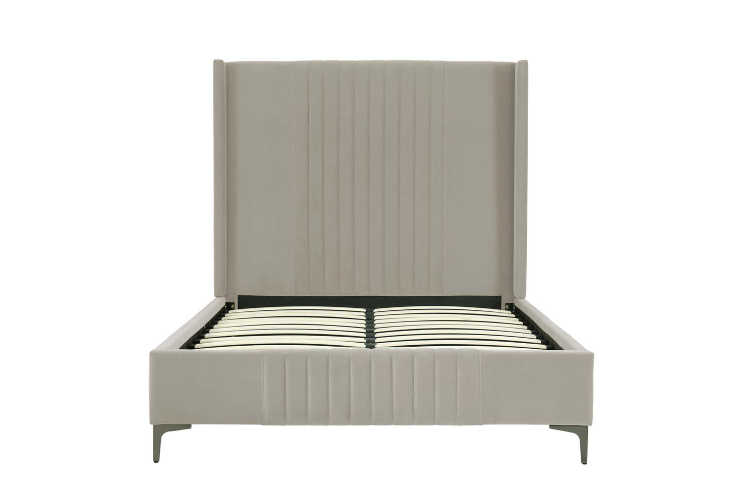Manhattan Comfort Promenade Mid-Century Modern Velvet Upholstered Full- Size Bed in Rustic Taupe BD010-FL-RT