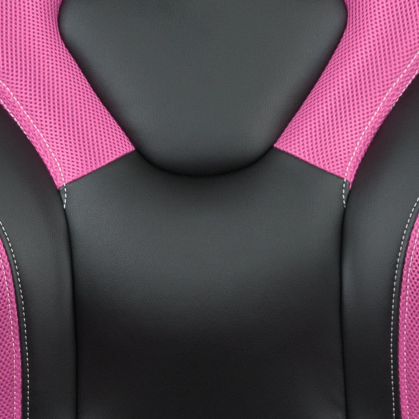 Optis Black Gaming Desk and Pink/Black Racing Chair Set with Cup Holder, Headphone Hook, and Monitor/Smartphone Stand Pink