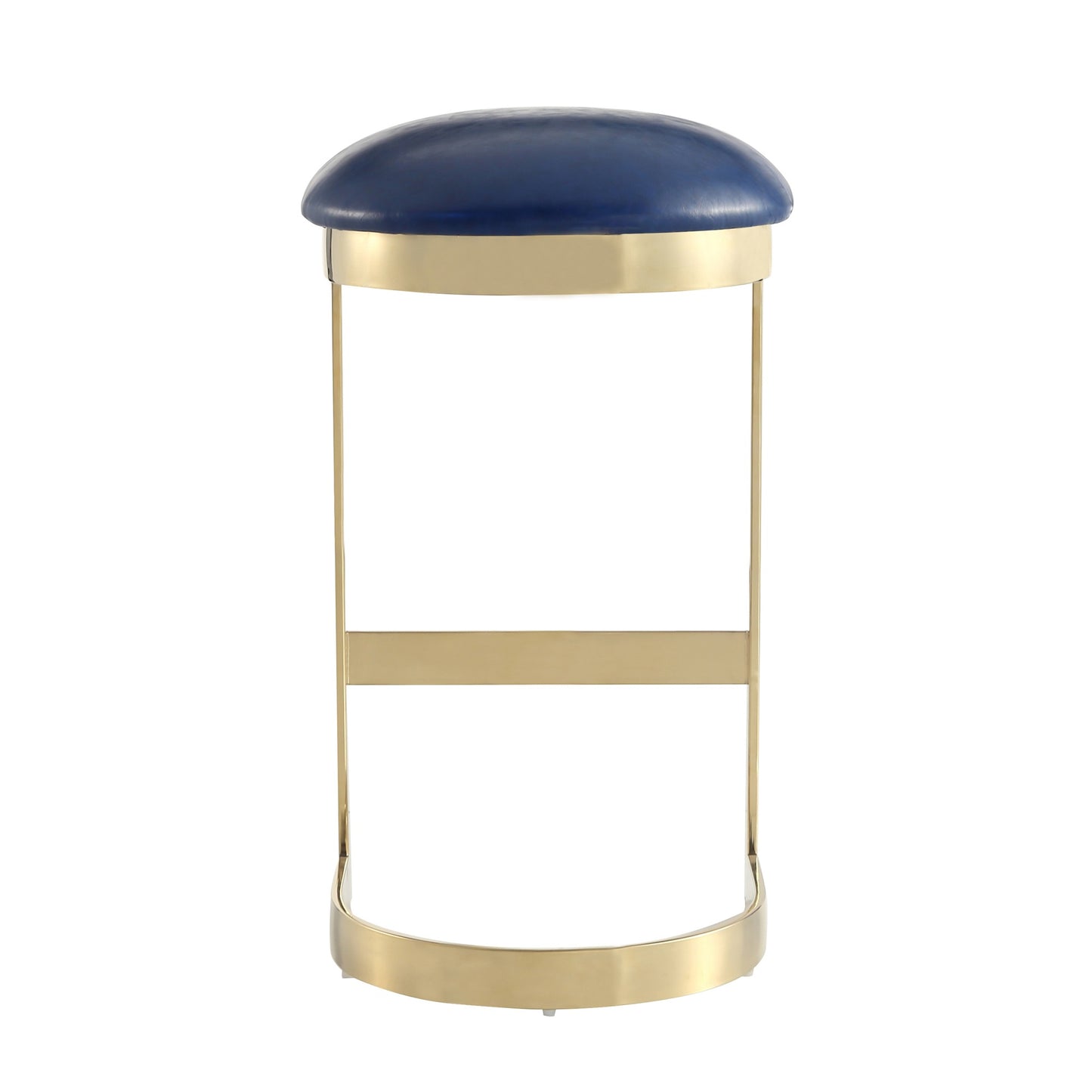 Aura Modern Metal Upholstered Barstool in Blue BS006-BL