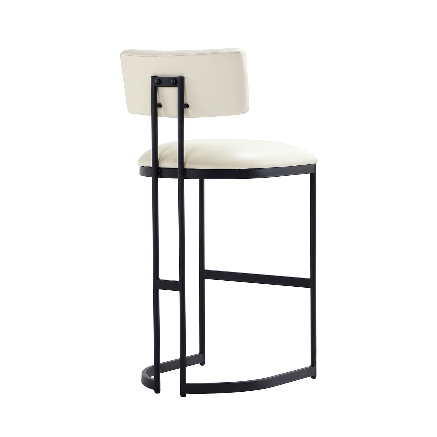 Juno Contemporary Modern Metal Barstool in Ivory BS1641-1