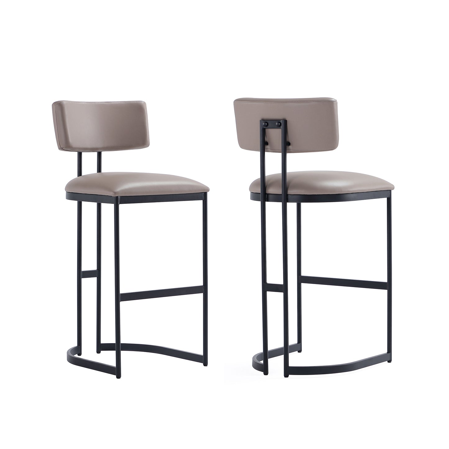 Juno Contemporary Modern Metal Barstool in Taupe BS1641-2
