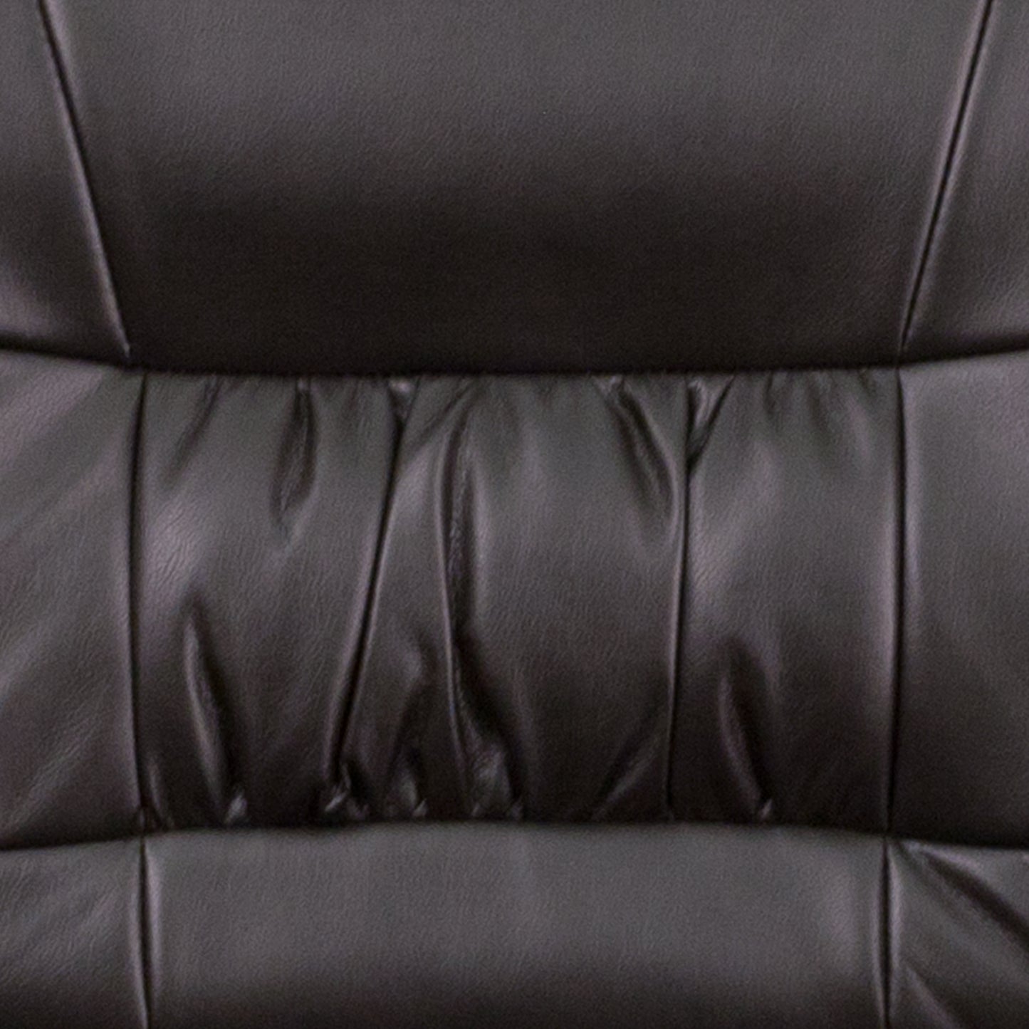 Haeger Brown LeatherSoft Executive Side Reception Chair with Black Metal Frame Brown LeatherSoft/Black Frame
