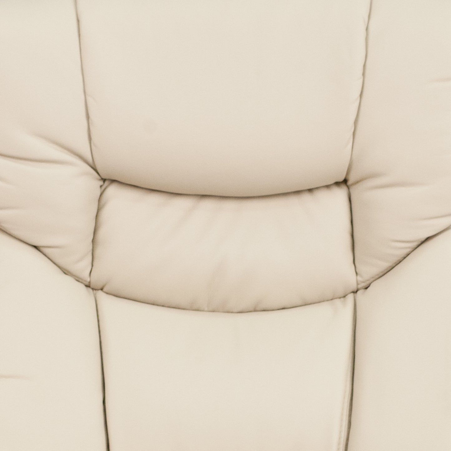 Allie Recliner Chair with Ottoman | Beige LeatherSoft Swivel Recliner Chair with Ottoman Footrest Beige