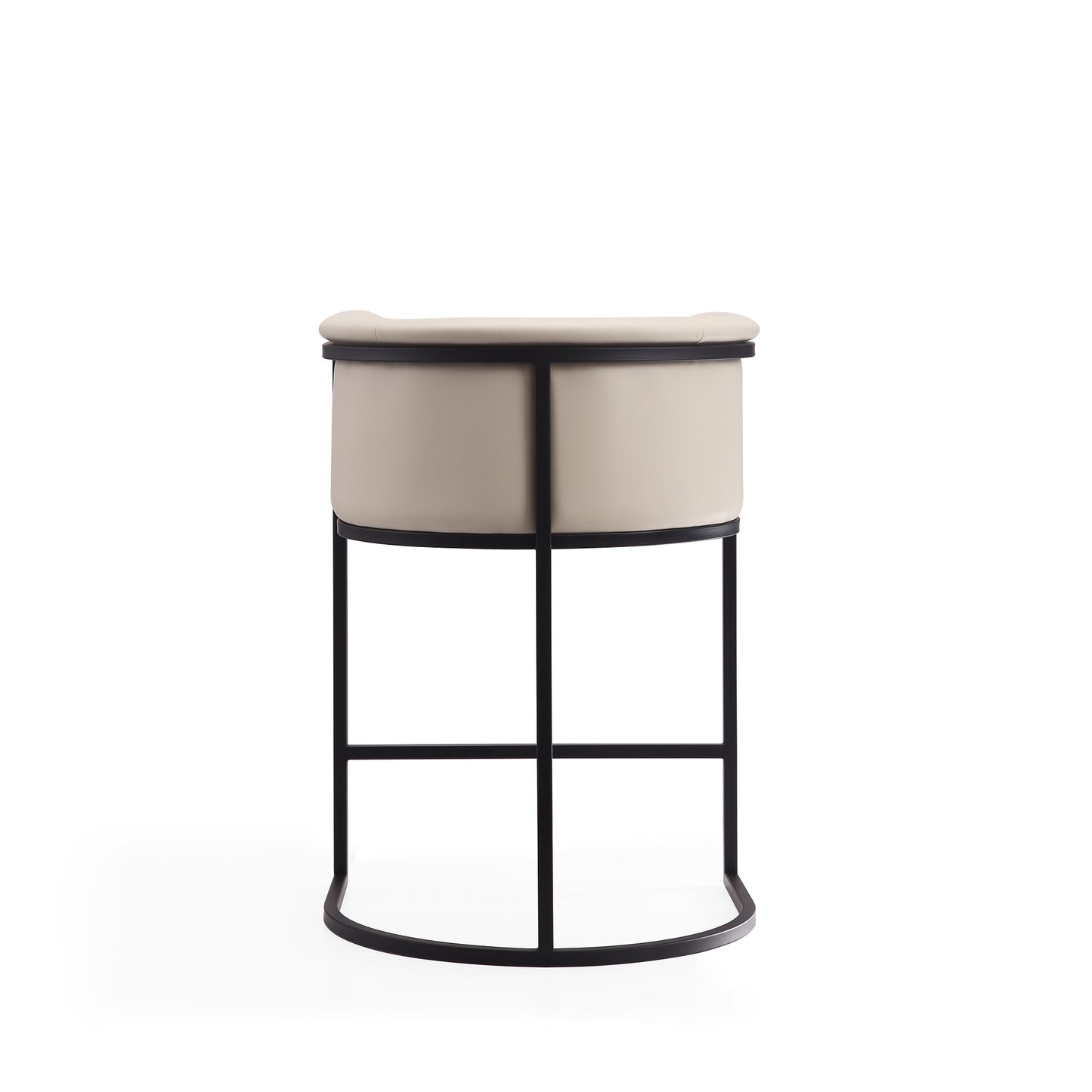 Cosmopolitan Mid-Century Modern Metal Upholstered Counter Stool in Cream CS008-CR