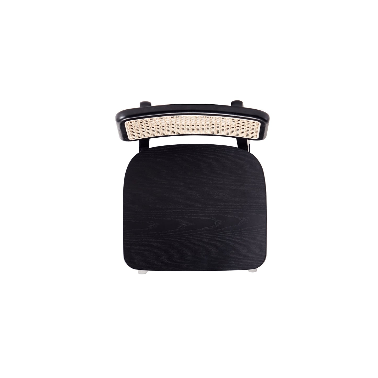 Manhattan Comfort Versailles Counter Stool in Black and Natural Cane CSCA01-BK