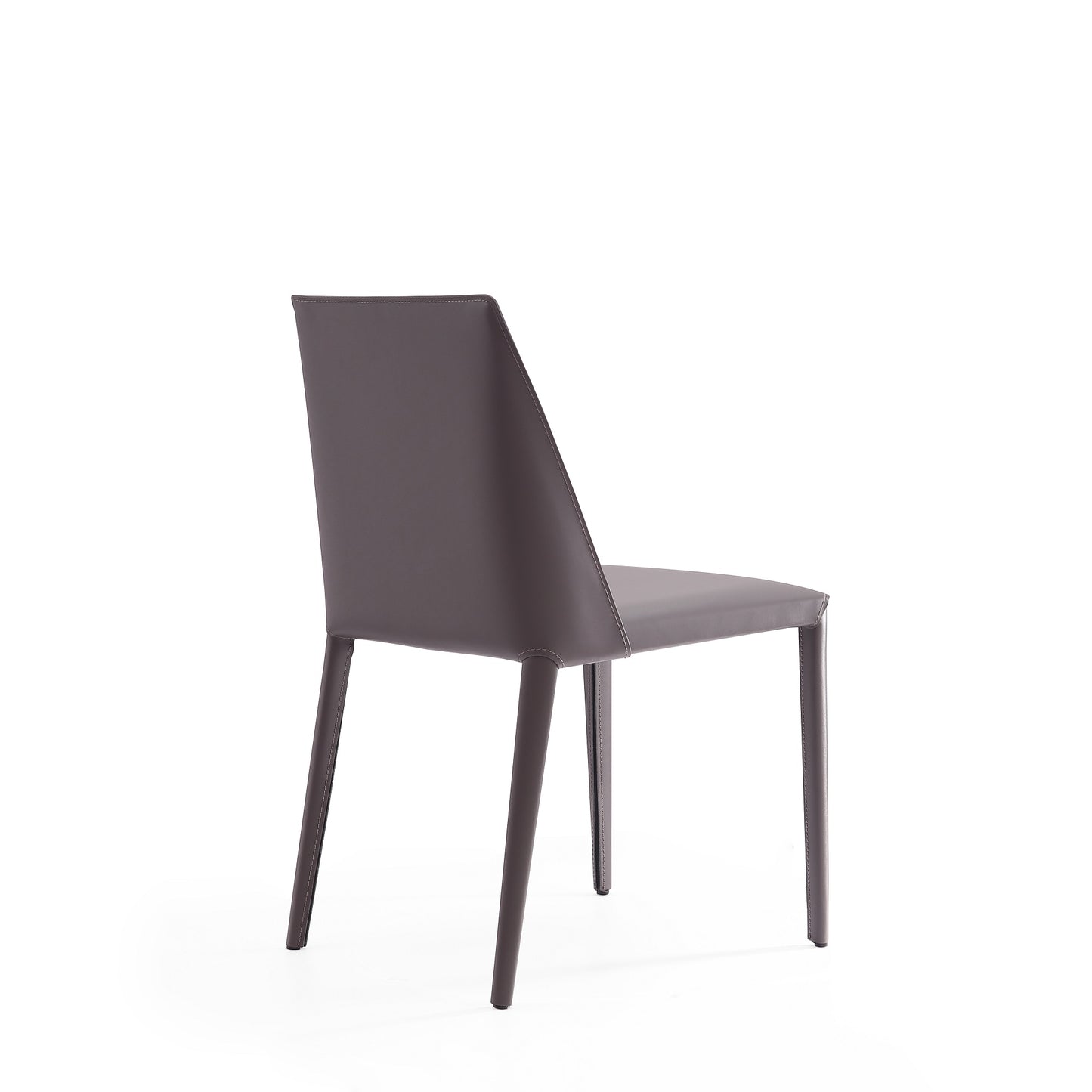 Paris Modern Vegan Leather Dining Chair in Gray - Set of 2 DC032-GY