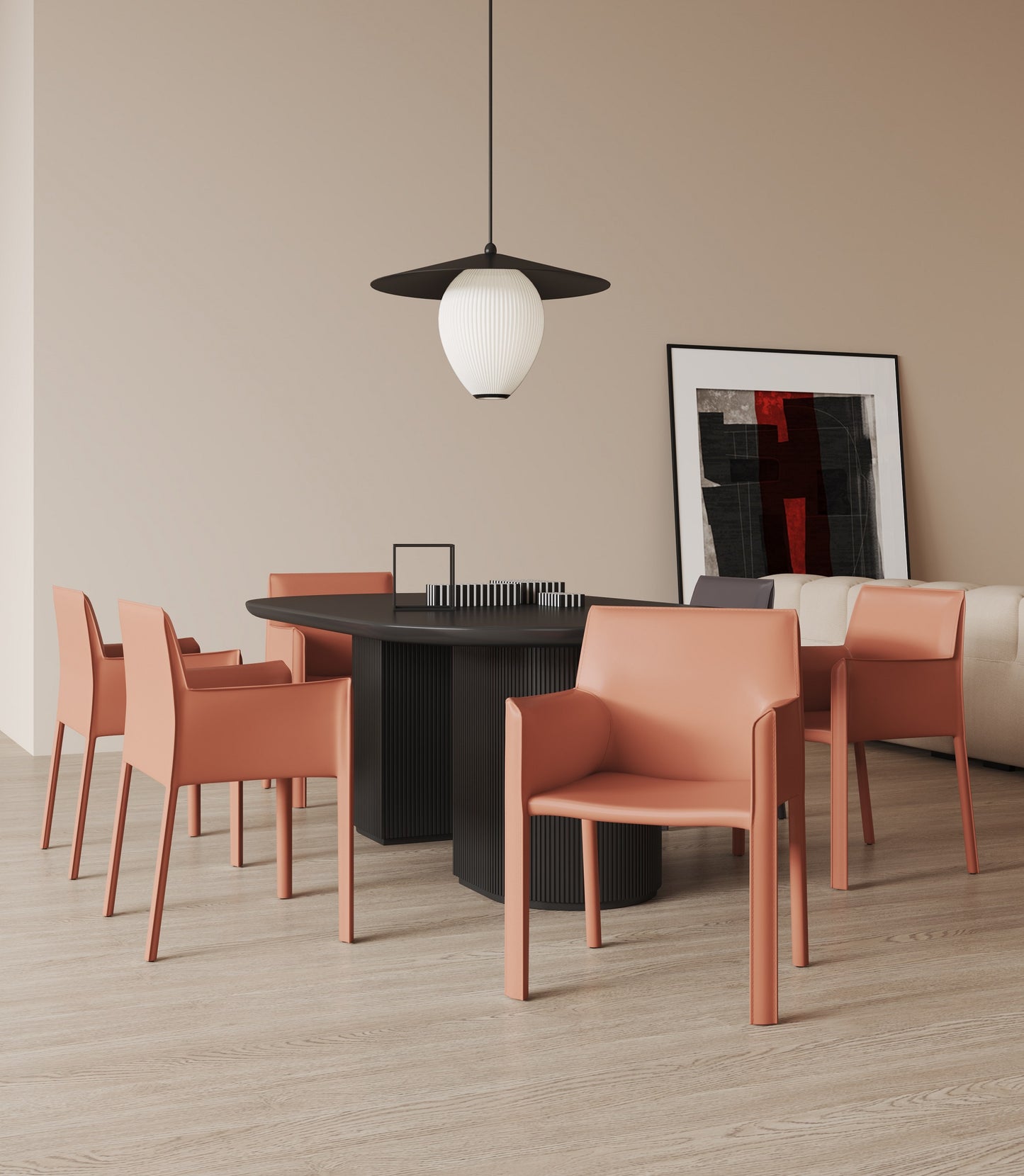 Vogue Modern Vegan Leather Dining Chair in Clay DC033-CY