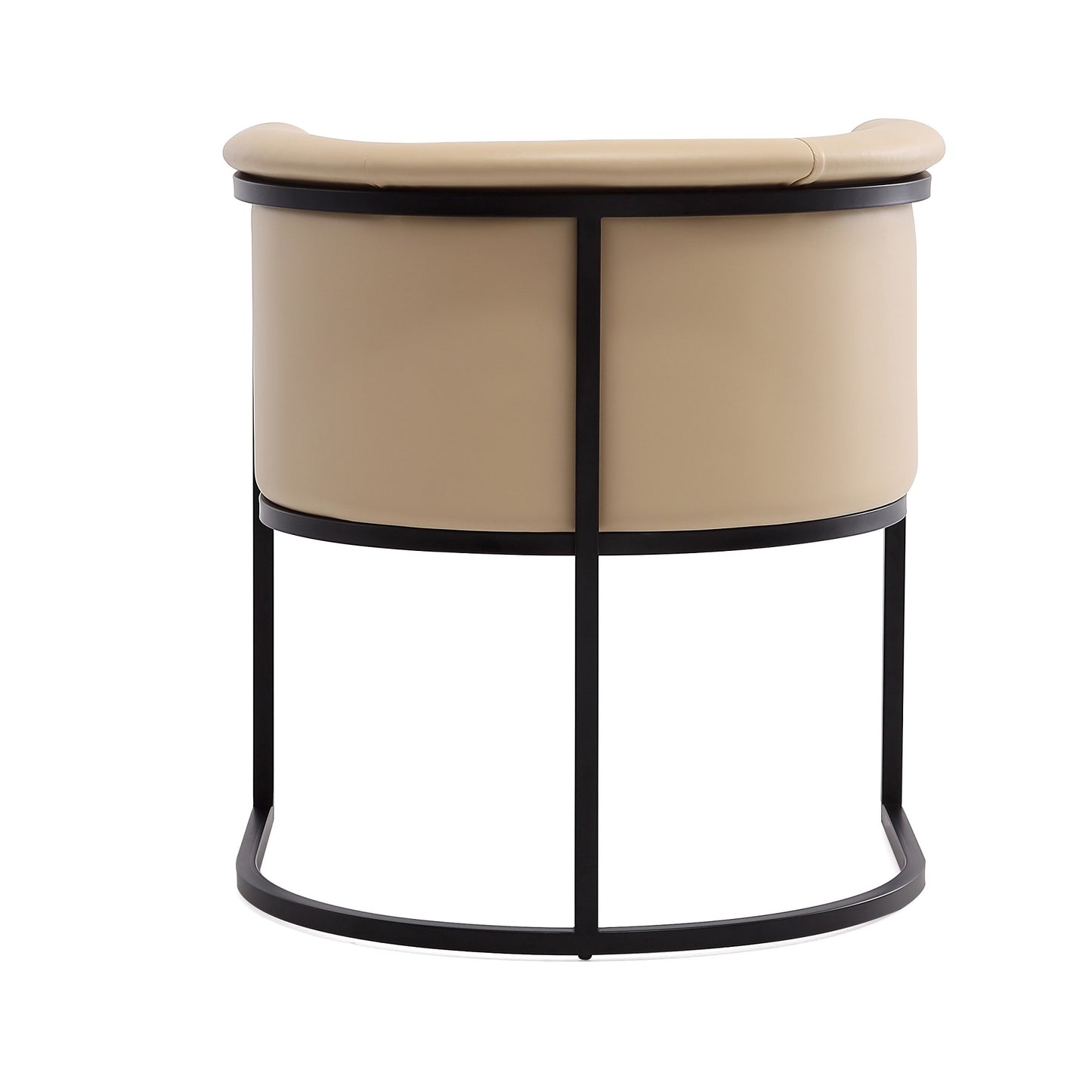 Manhattan Comfort Cosmopolitan Tan and Black Faux Leather Dining Chair DC044-TN