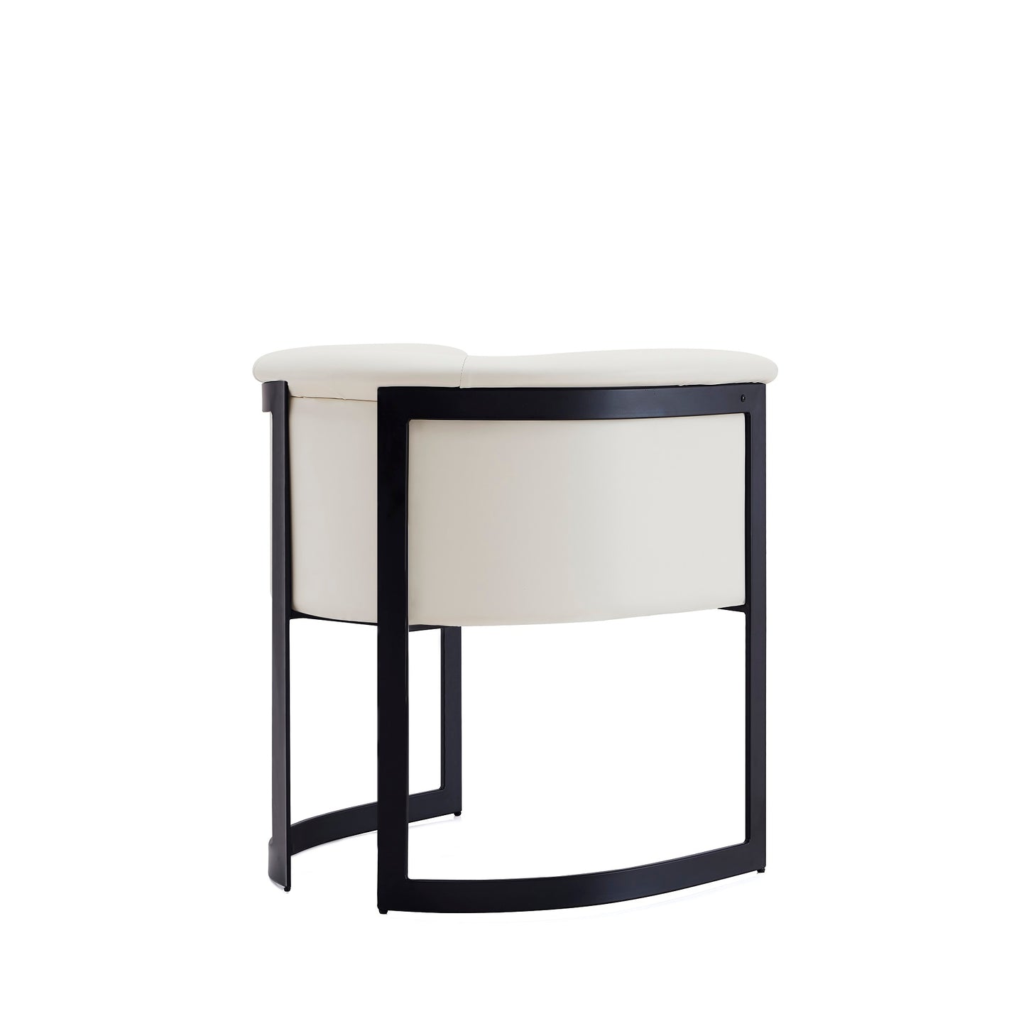 Manhattan Comfort Corso Leatherette Dining Chair with Metal Frame in Cream DC046-CR