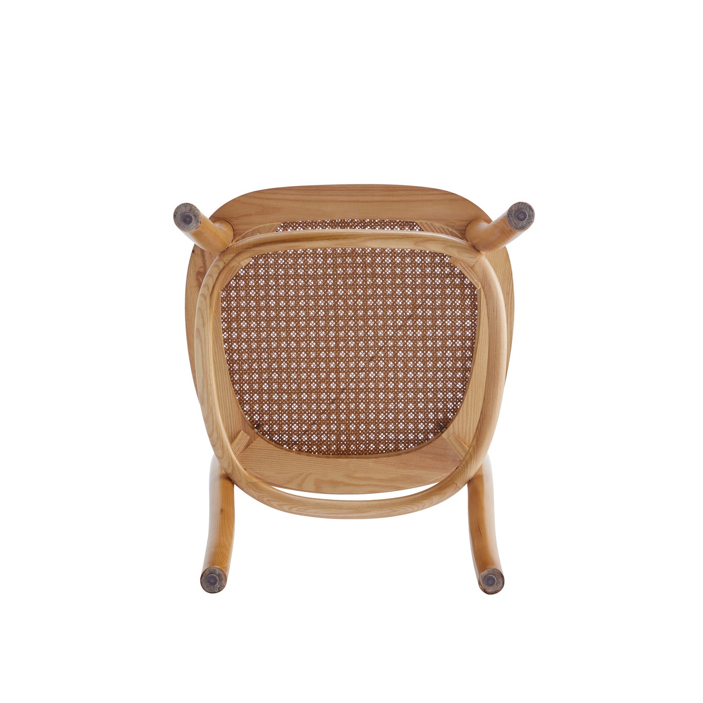 Manhattan Comfort Paragon Dining Chair 2.0 in Nature and Cane - Set of 2 DCCA12-NA