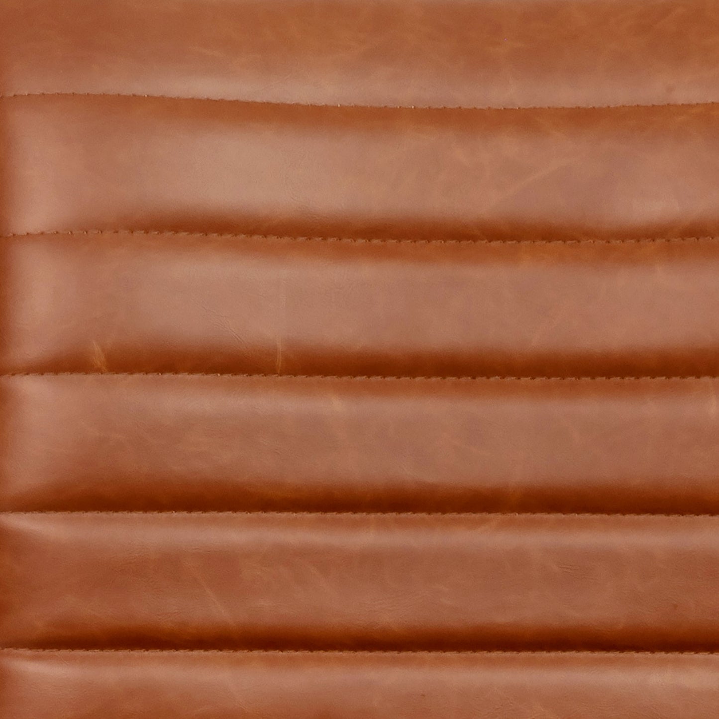 Alan Low Back Designer Armless Brown Ribbed Swivel Task Office Chair Brown Vinyl/Chrome Frame