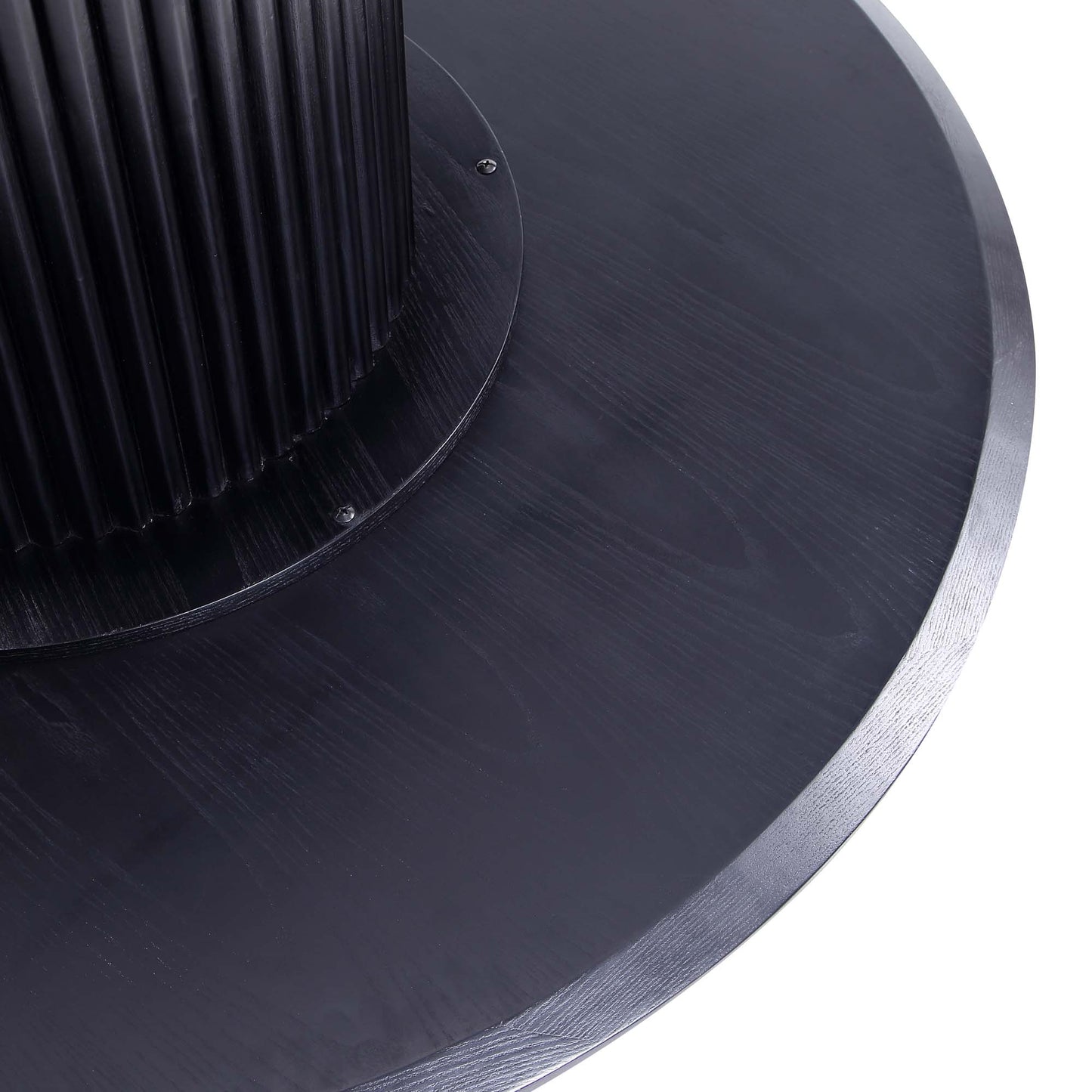 Hathaway Modern Industry Chic 59" Round Dining Table in Black DT05-BK