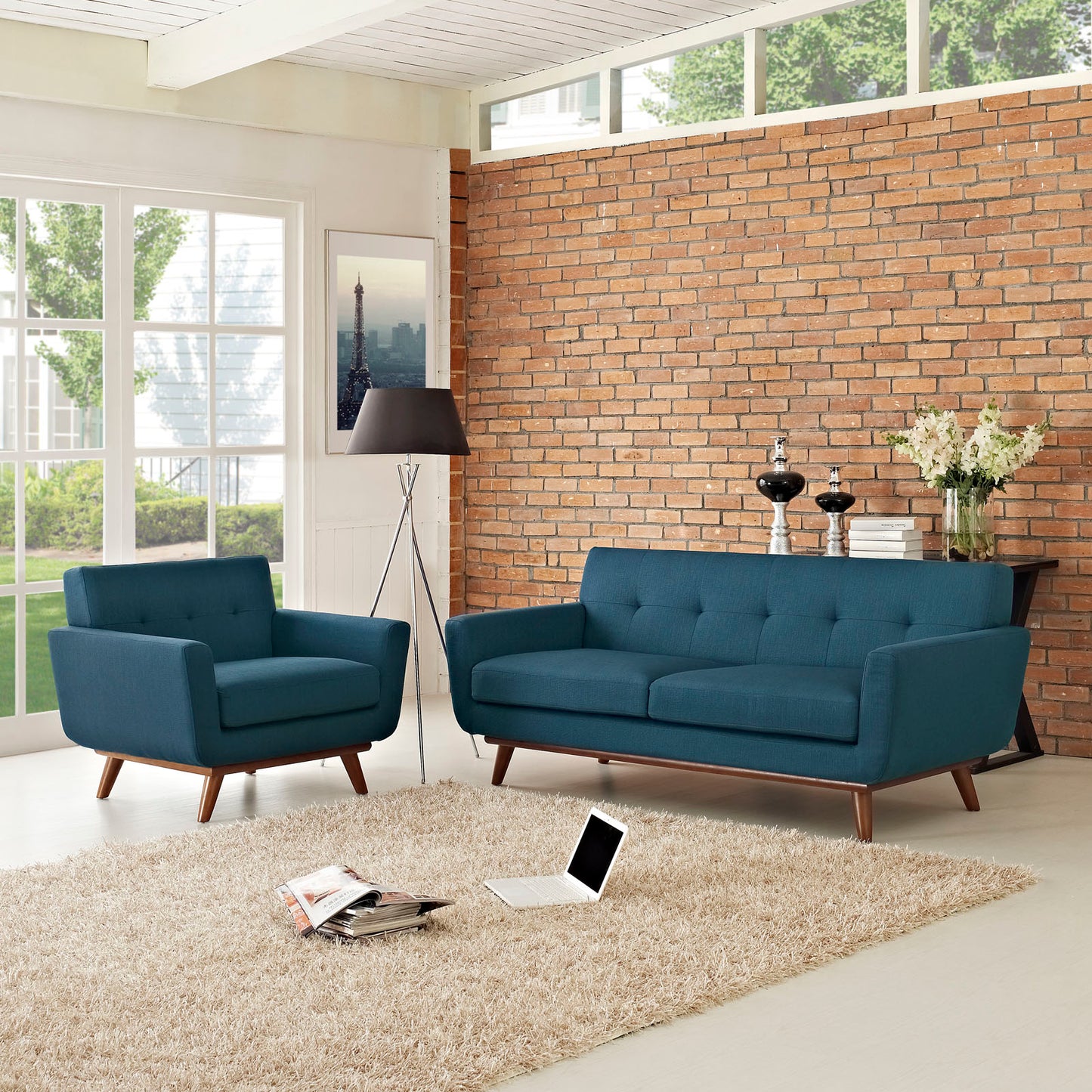 Engage Armchair and Loveseat Set of 2 by Modway EEI-1346-AZU