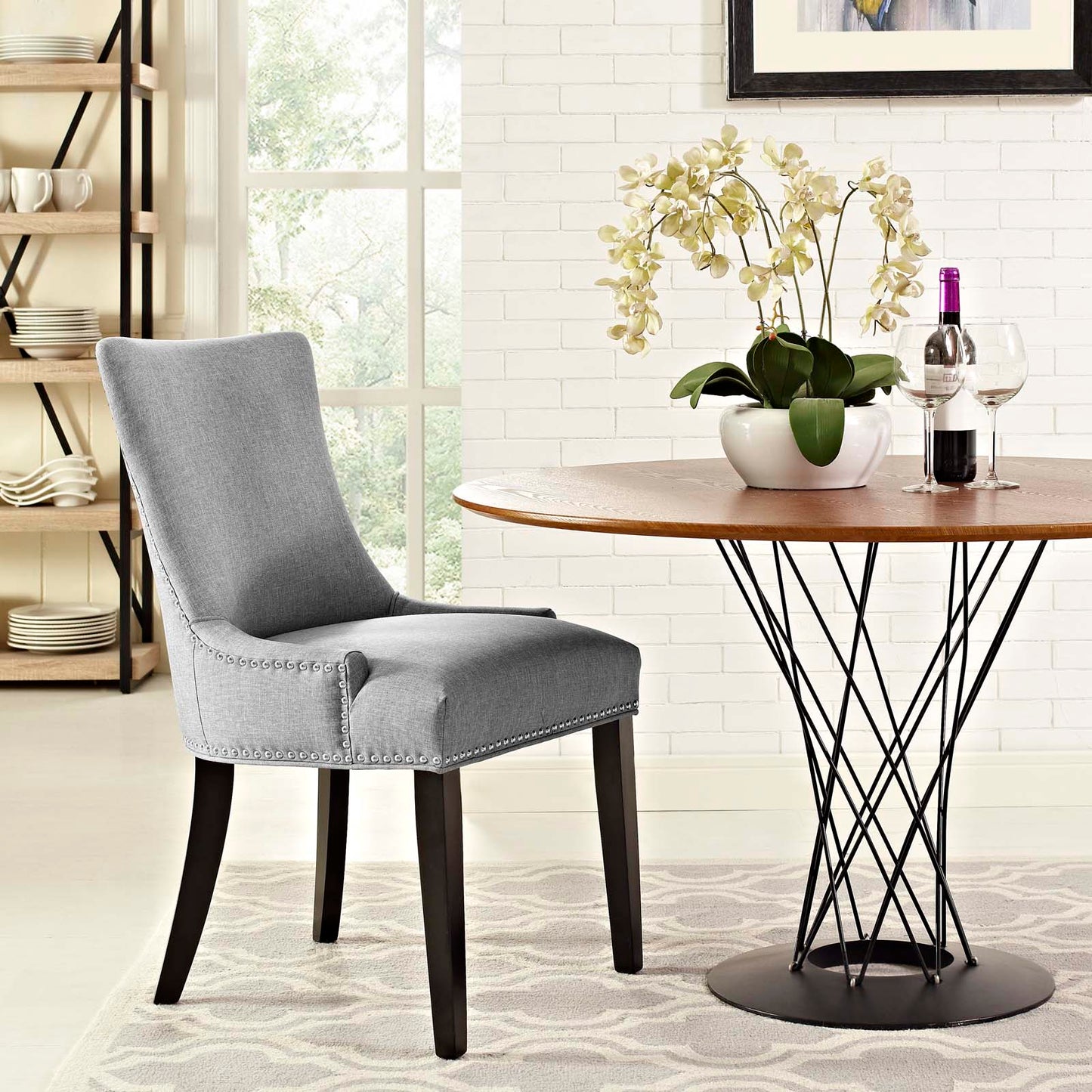 Marquis Fabric Dining Chair by Modway EEI-2229-LGR