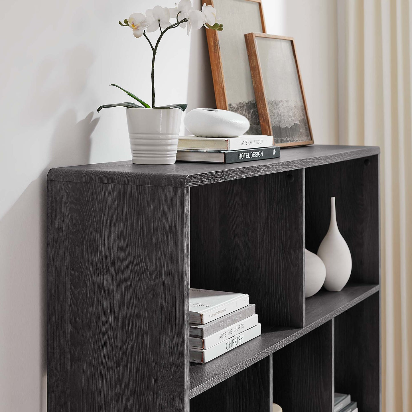 Transmit 7 Shelf Wood Grain Bookcase by Modway EEI-2529-CHA