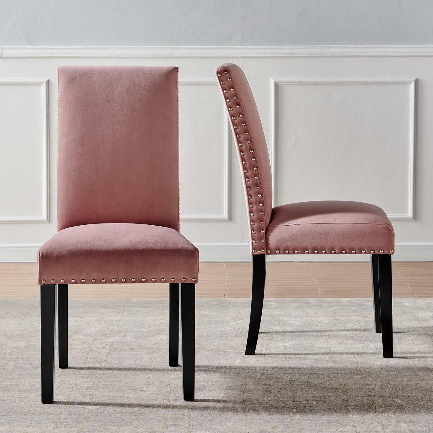 Parcel Performance Velvet Dining Side Chairs Set of 2 by Modway EEI-3779-DUS