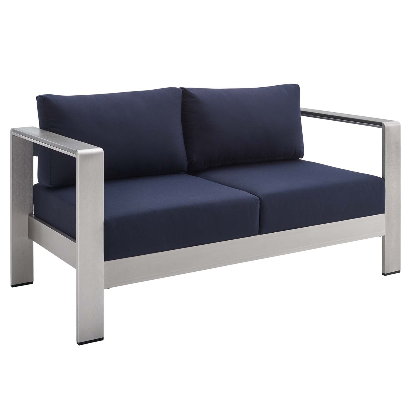 Shore Sunbrella® Fabric Aluminum Outdoor Patio Loveseat by Modway