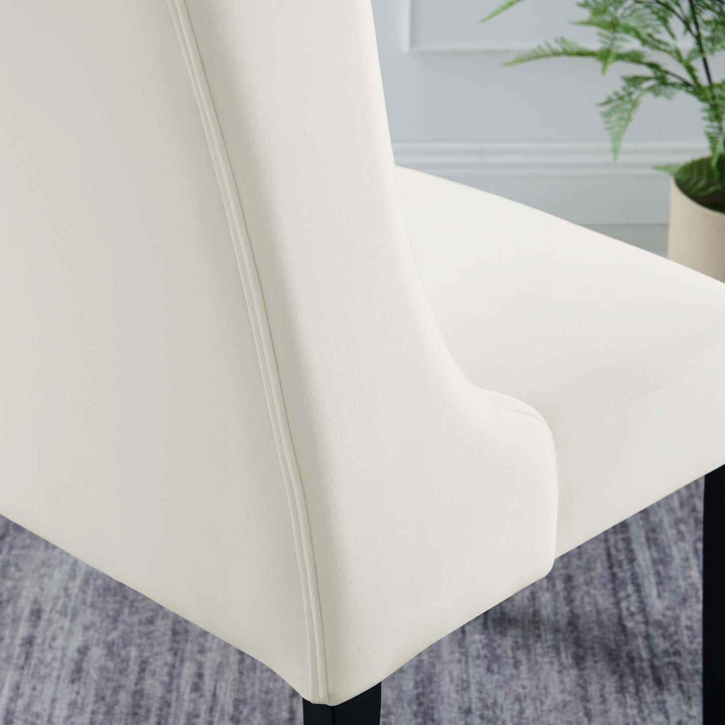Baronet Performance Velvet Dining Chairs Set of 2 by Modway EEI-5013-WHI