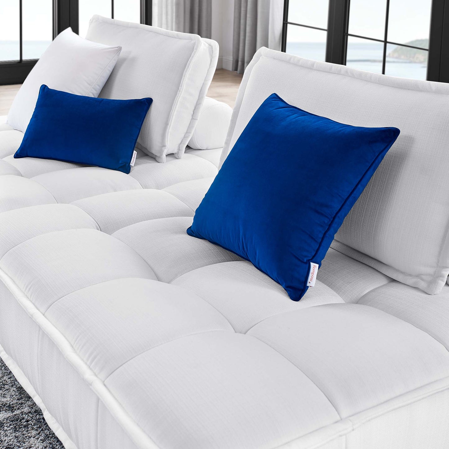 Saunter 2-Piece Tufted Fabric Fabric Loveseat by Modway EEI-5204-WHI