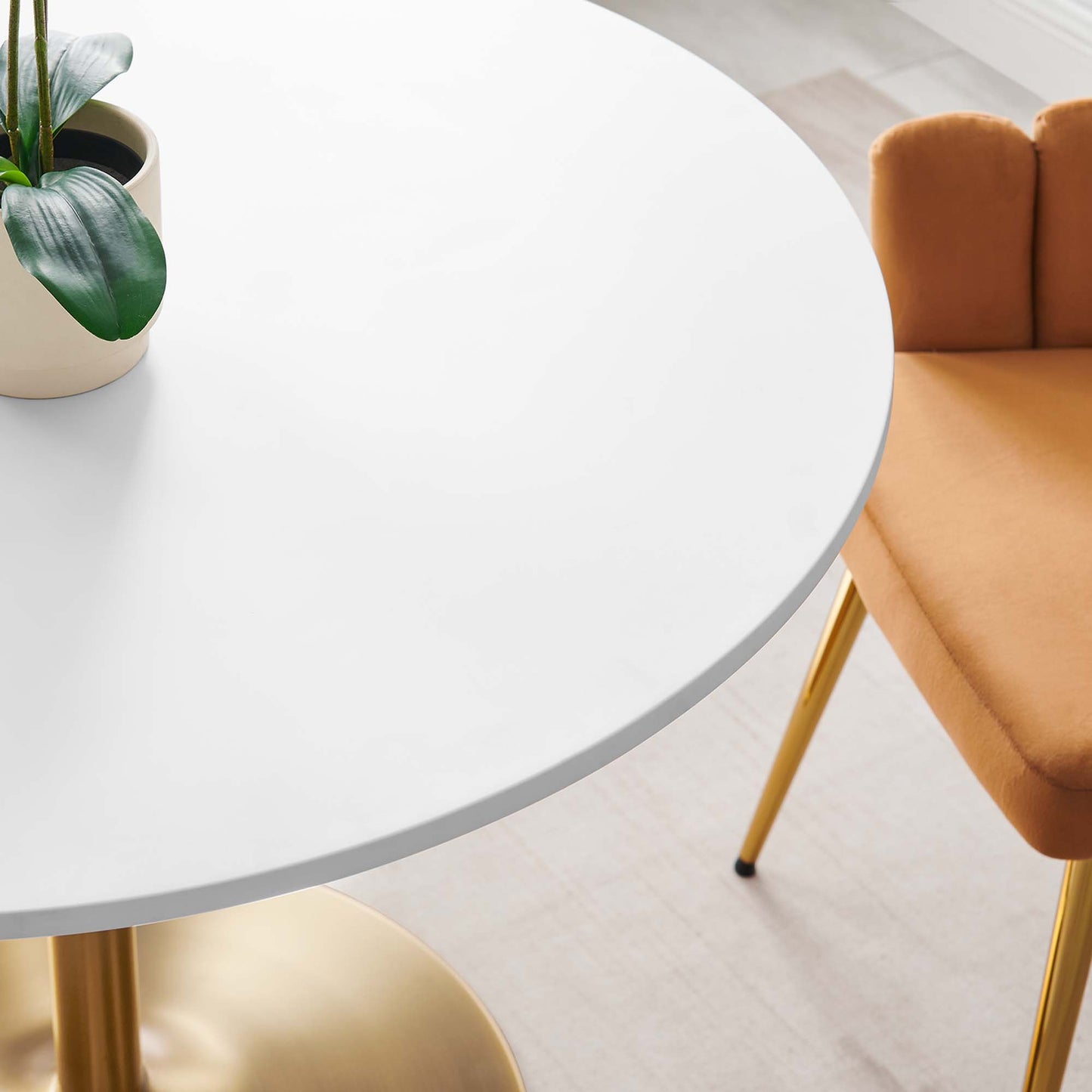 Amuse 40" Dining Table by Modway EEI-6249-GLD-WHI