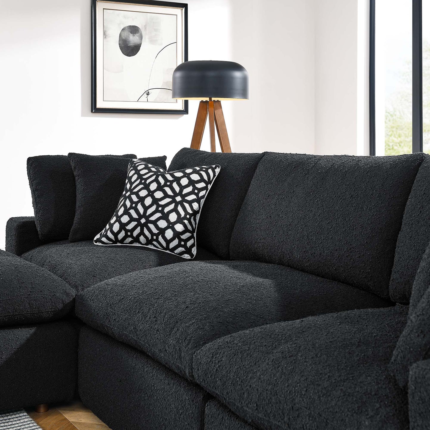Commix 4-Piece Down Filled Overstuffed Boucle Fabric Sectional Sofa by Modway