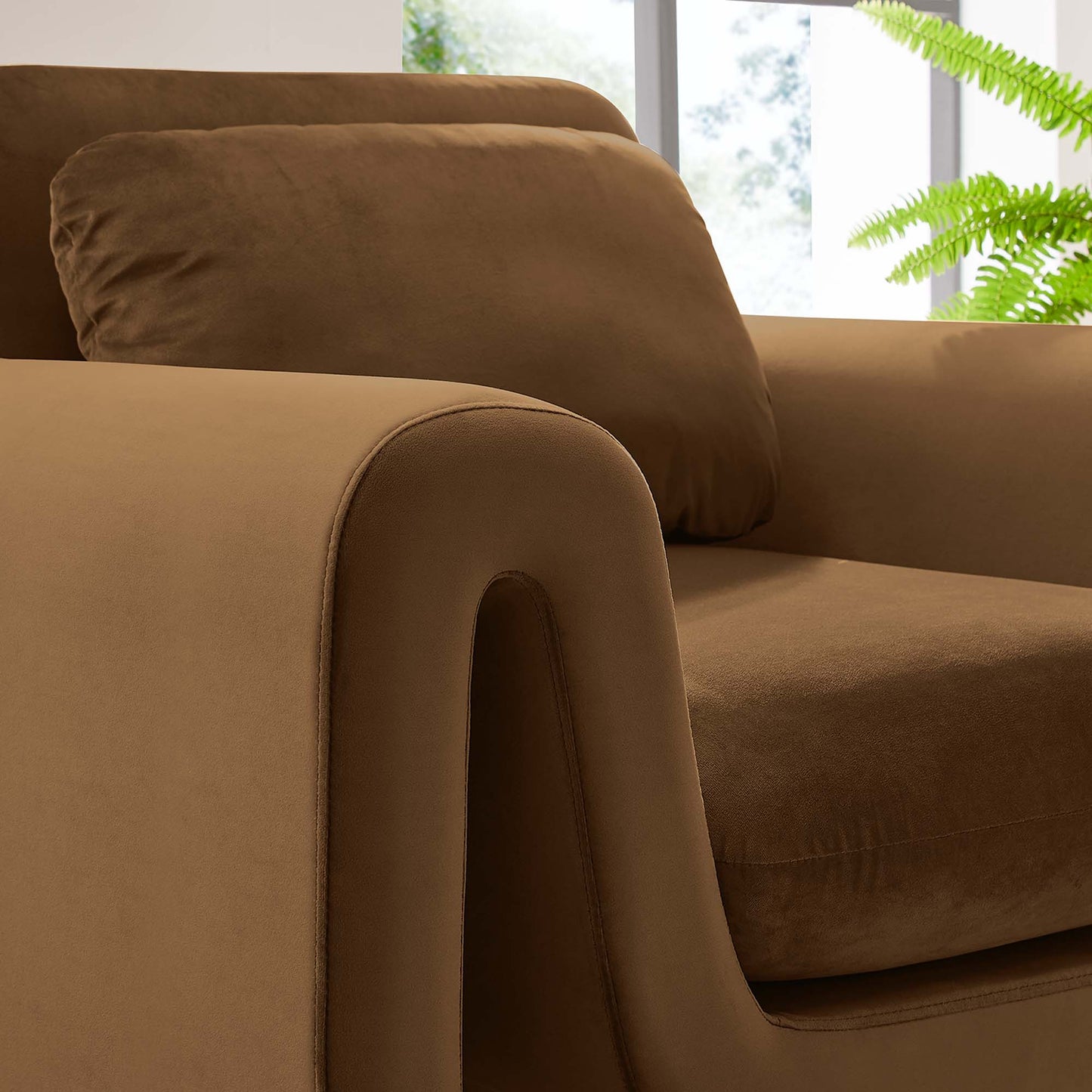 Waverly Performance Velvet Armchair by Modway EEI-6576-BRN