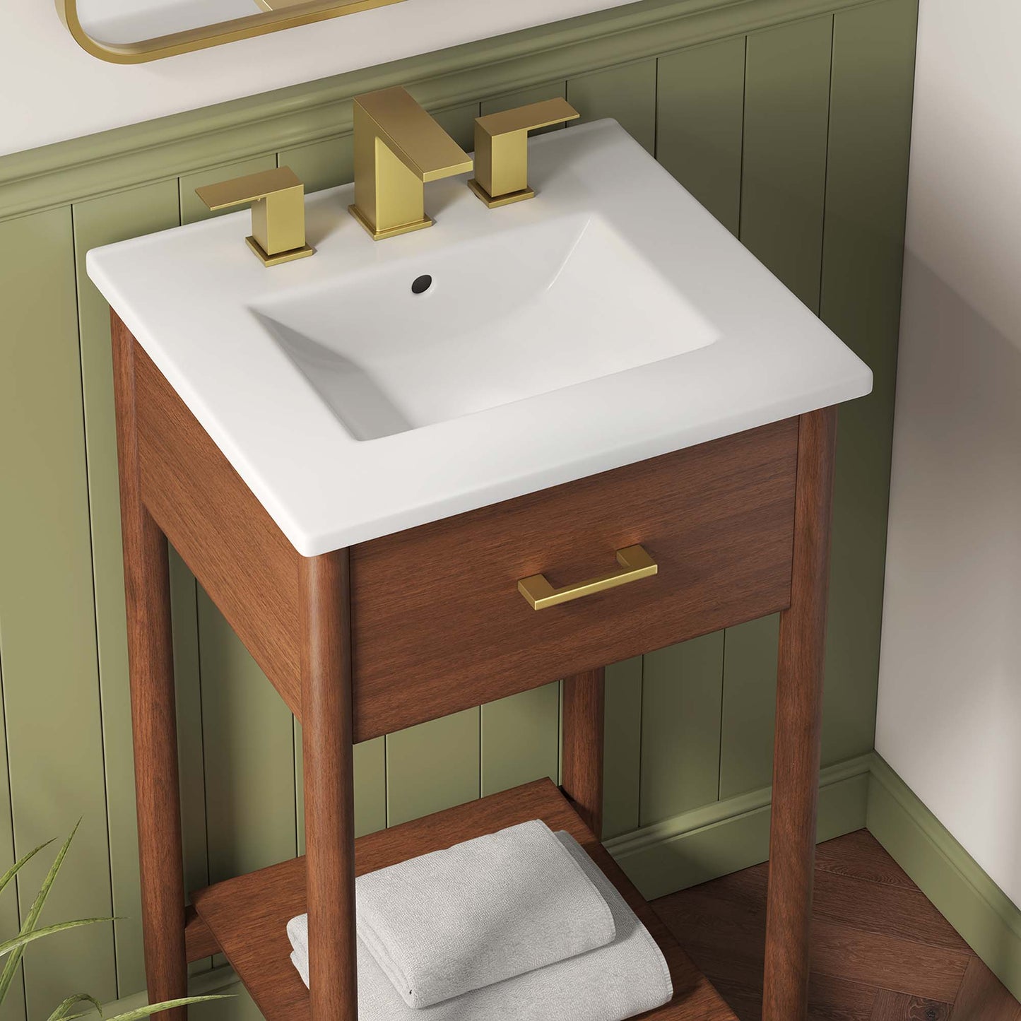 Zaire 18" Bathroom Vanity by Modway EEI-6658-WAL-WHI