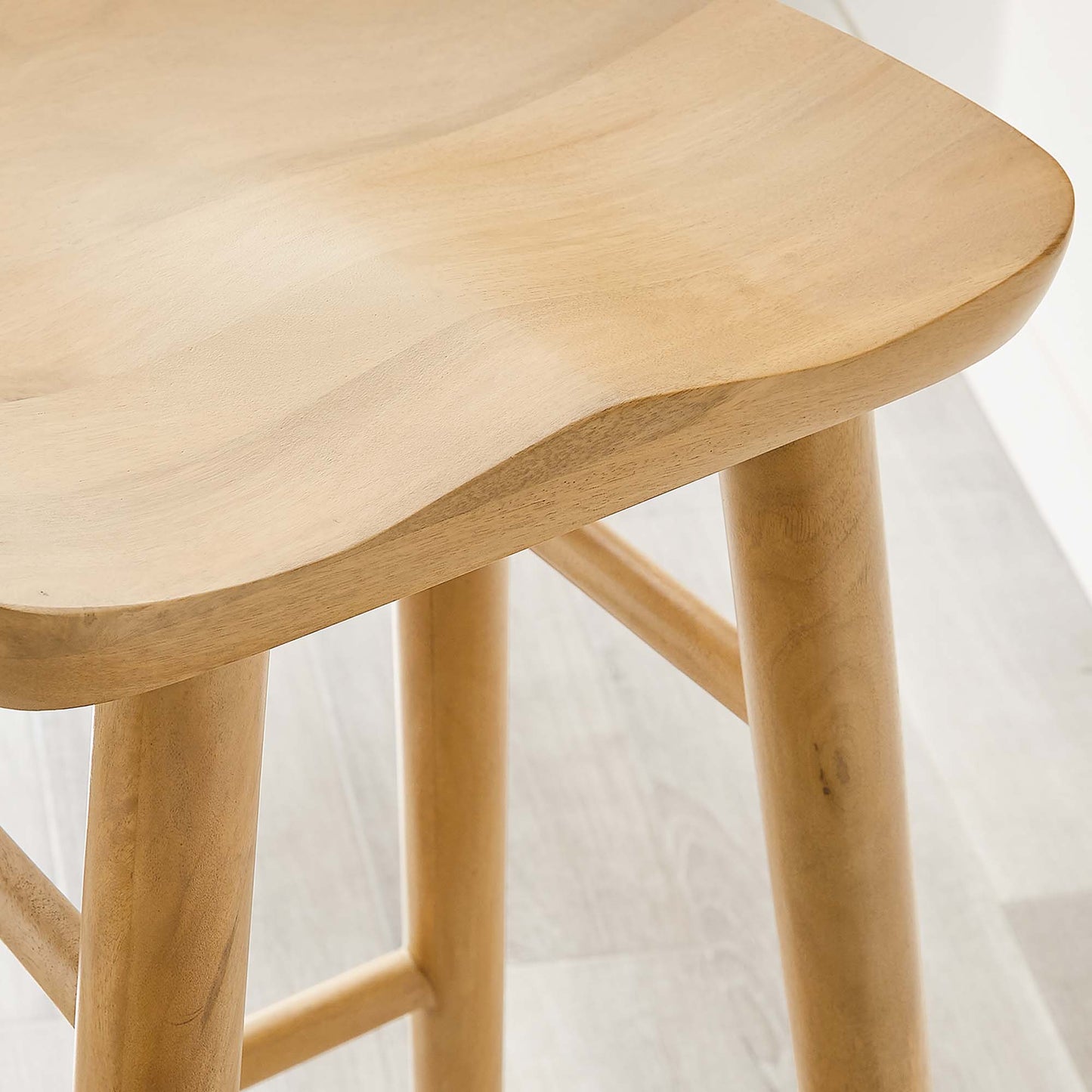 Saville Backless Wood Bar Stools Set of 2 by Modway EEI-6740-OAK