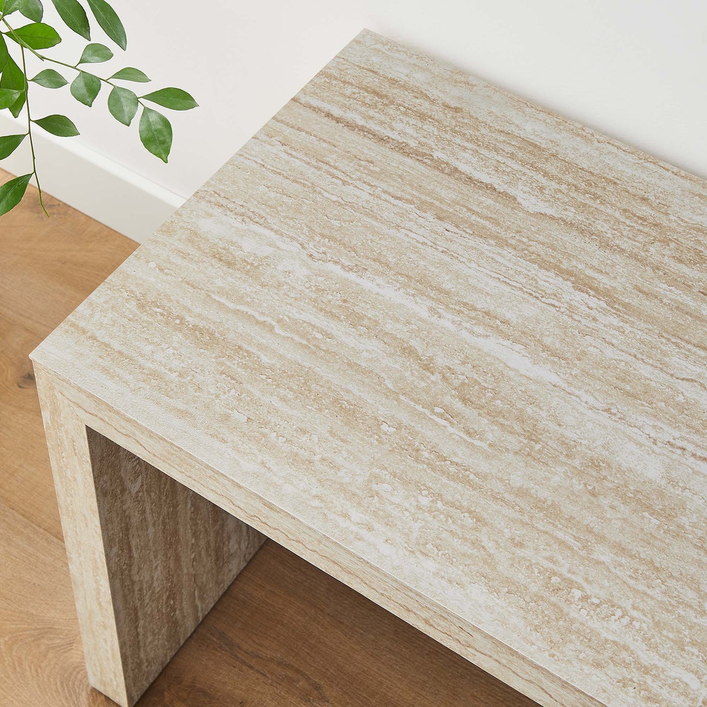 Mirella 53.5" Faux Travertine Bench by Modway EEI-6774-TRA