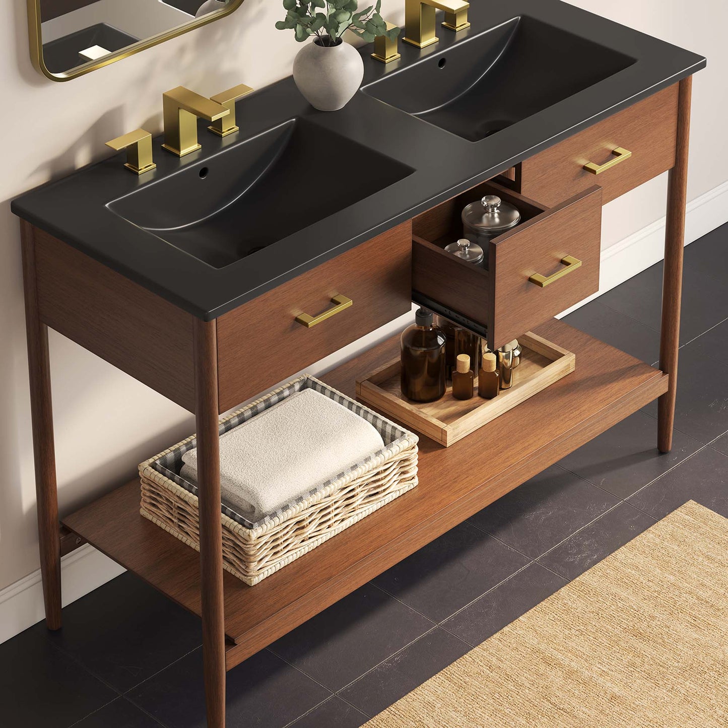 Zaire Bathroom Vanity by Modway - Available in 36" and 48" Sizes with Single and Double Sinks