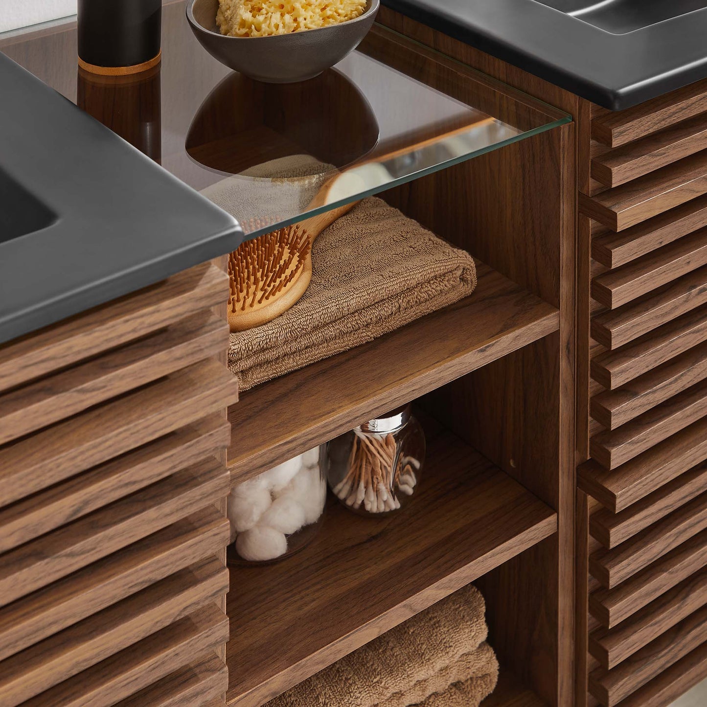 Render 62" Wall-Mount Double Sink Bathroom Vanity