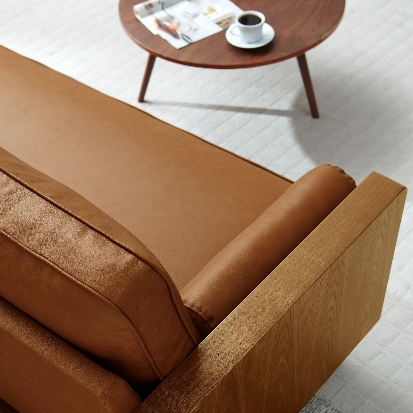 Kellan Vegan Leather Sofa by Modway EEI-6942-WAL-TAN