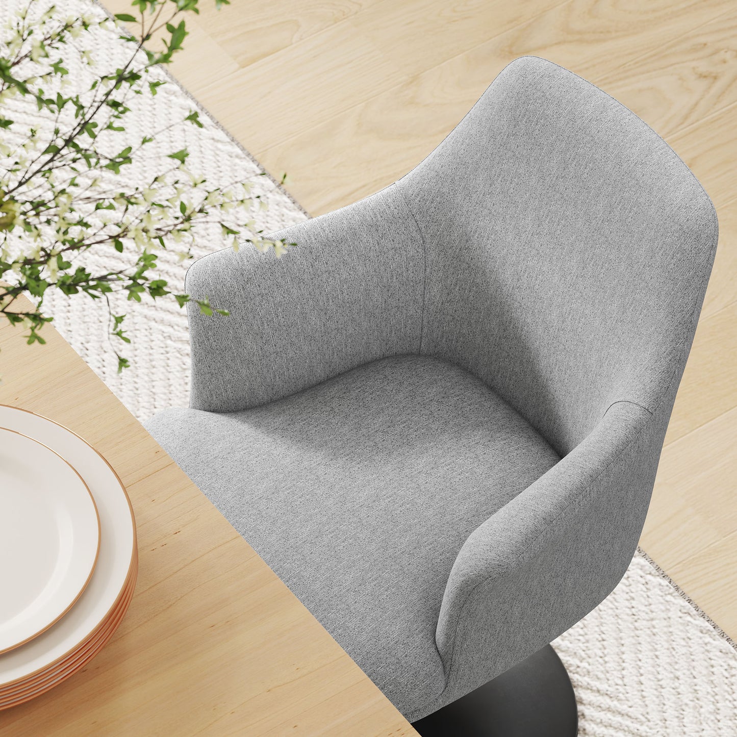 Lippa Swivel Dining Upholstered Armchair by Modway