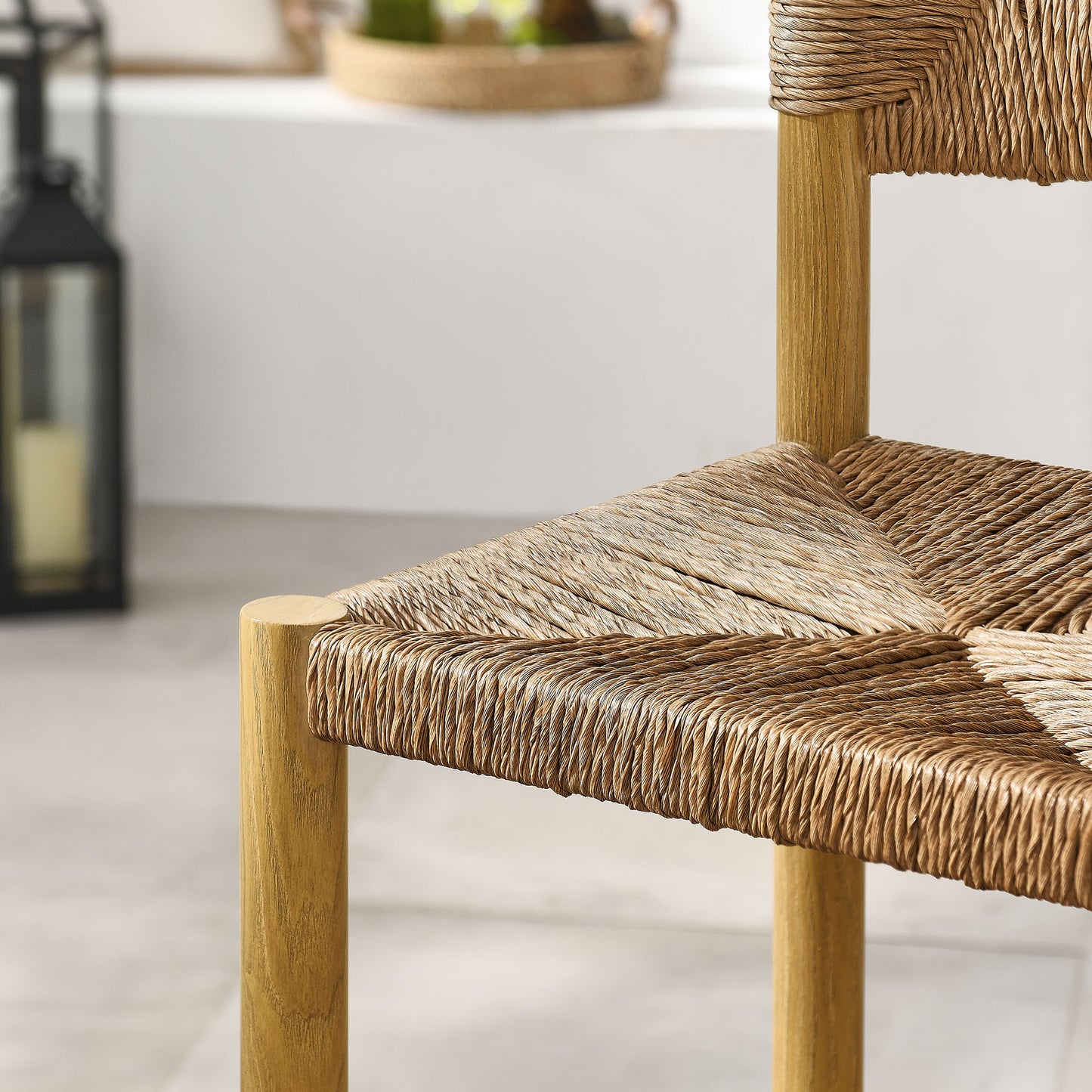 Parkland Outdoor Patio Rattan and Aluminum Stools Set of 2