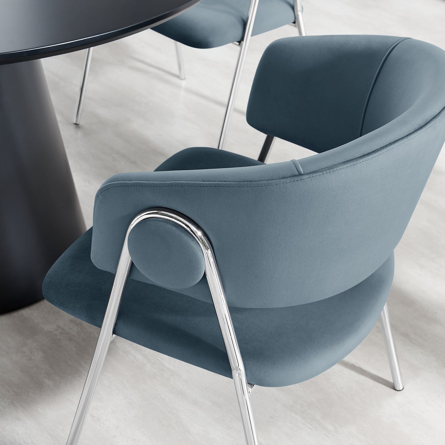 Nella Upholstered Performance Velvet Dining Chair Set of 2 by Modway EEI-7046-CAD-SLV