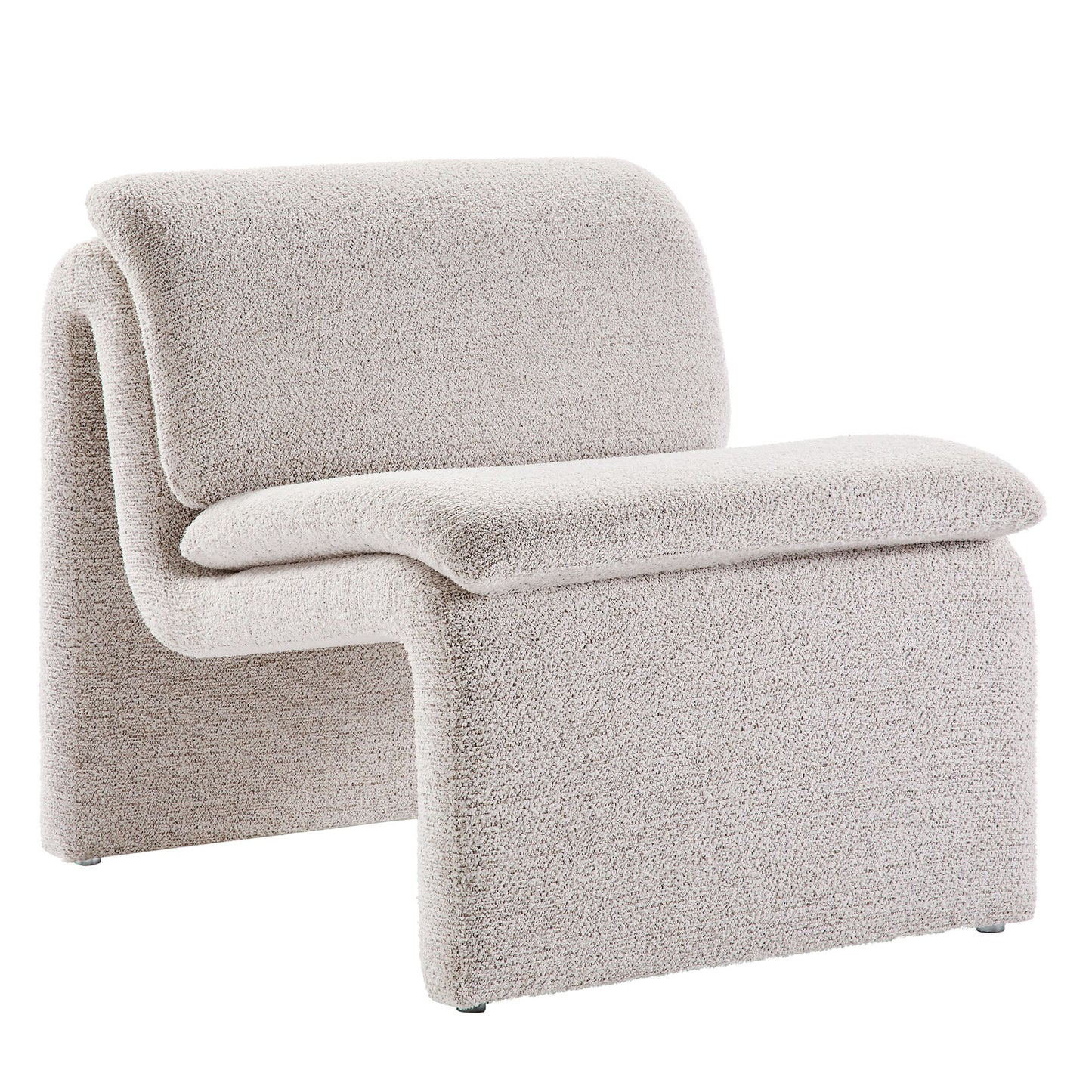 Lume Boucle Upholstered Armless Accent Chair by Modway