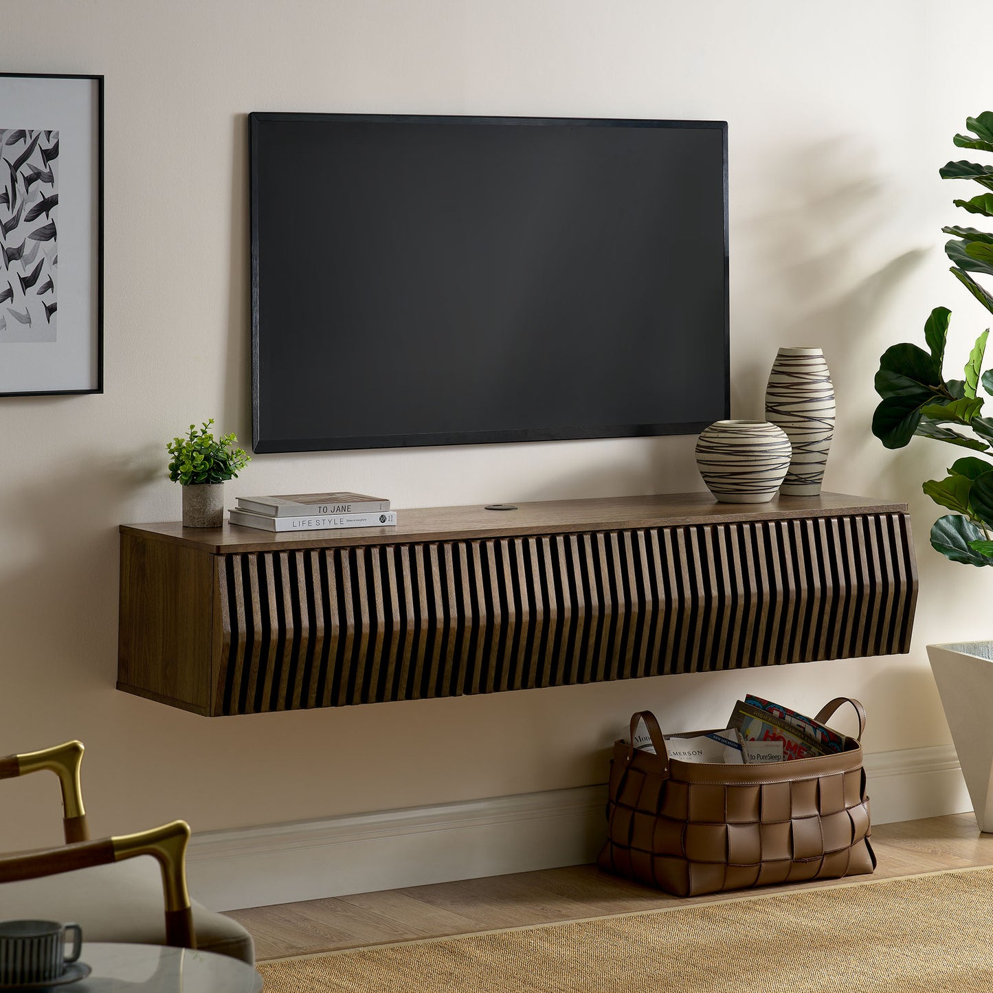 Vaughn 64" Wall Mount TV Stand by Modway EEI-7164-WAL