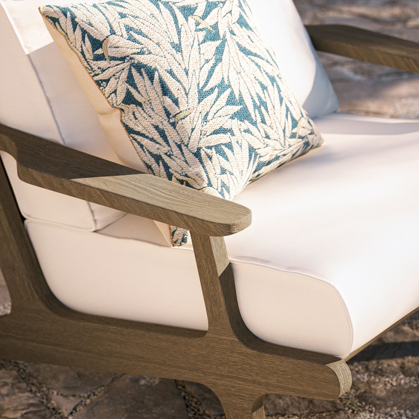Saratoga Outdoor Patio Teak Wood Armchair by Modway