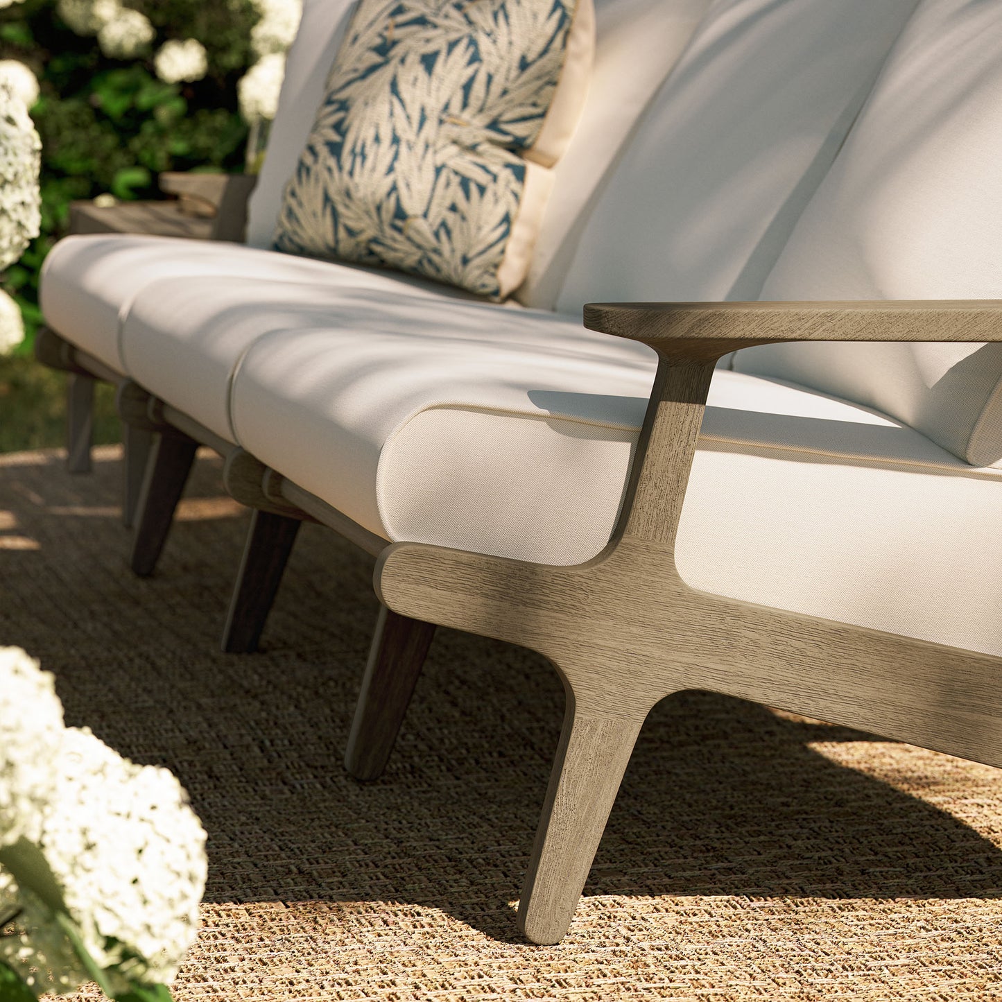 Saratoga Outdoor Patio Teak Sofa by Modway