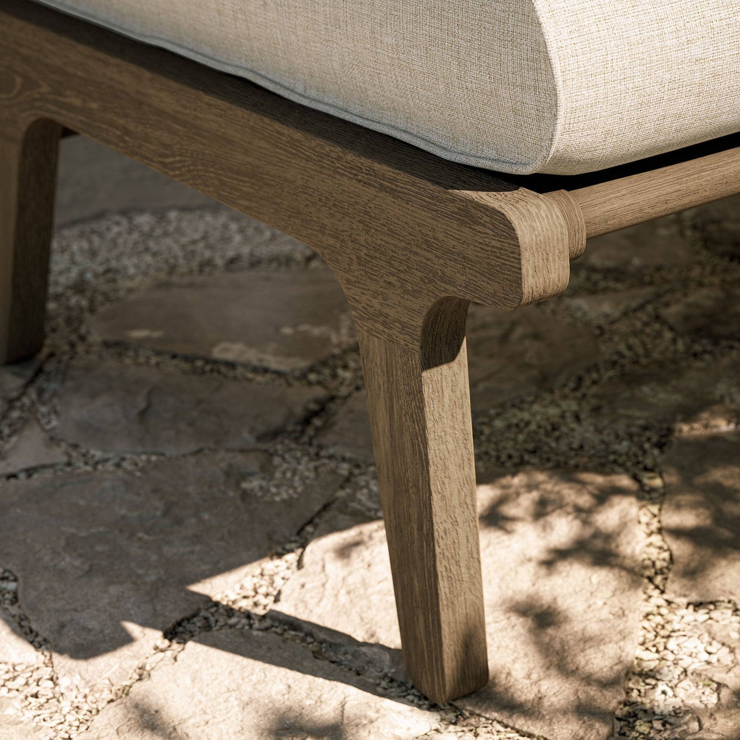 Saratoga Outdoor Patio Teak Ottoman by Modway