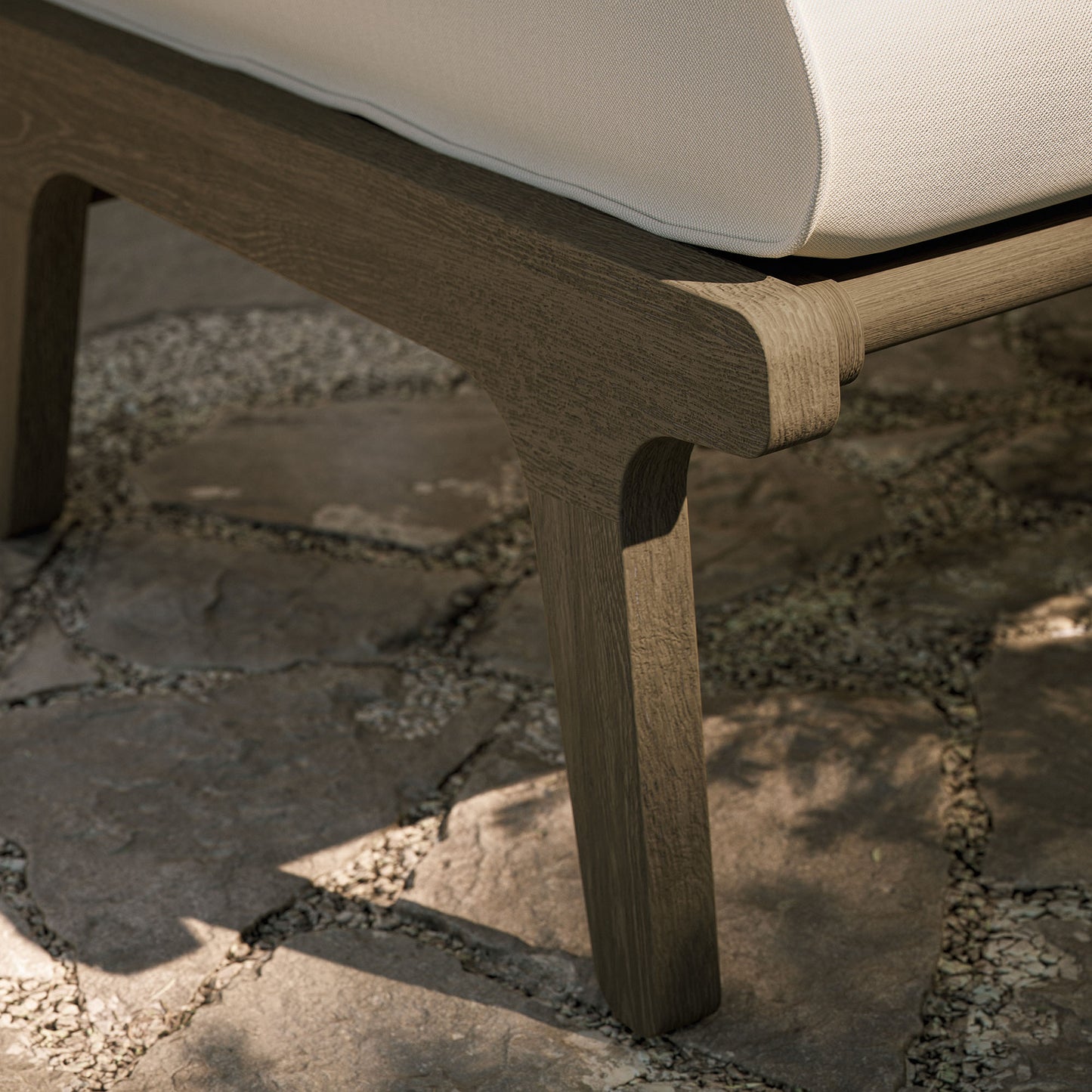 Saratoga Outdoor Patio Teak Ottoman by Modway